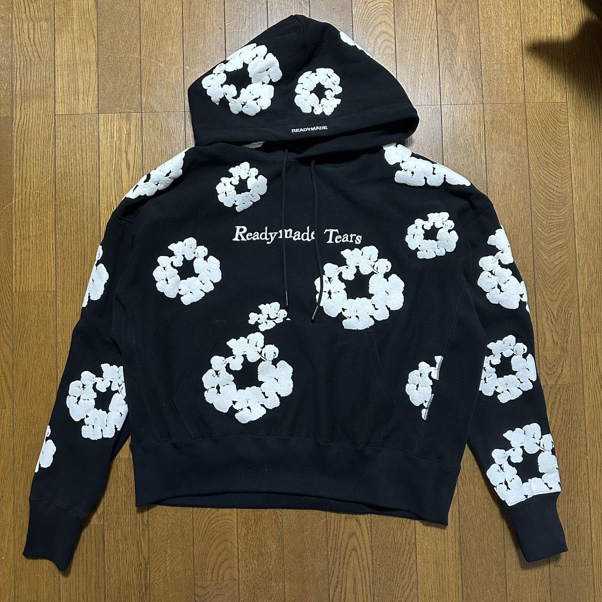 READYMADE READYMADE DENIM TEARS HOODIE BLACK | Grailed