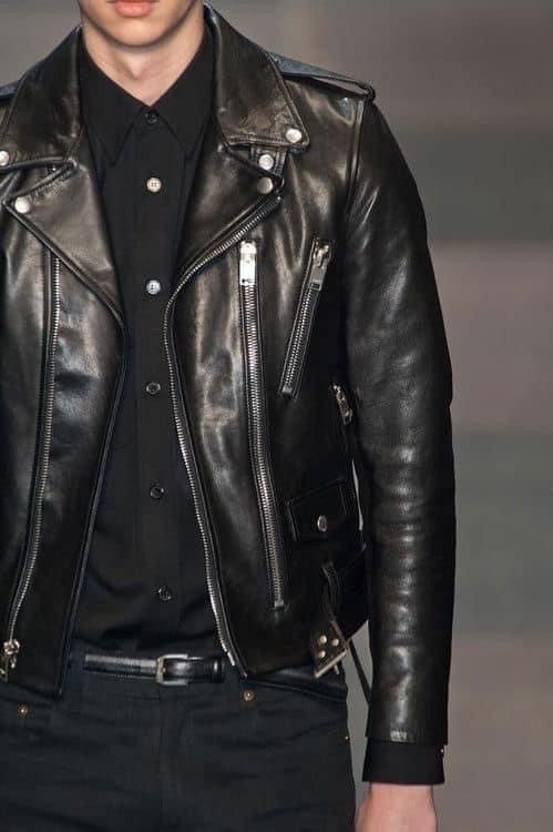 Hedi Slimane × Saint Laurent Paris 16FW Oiled Calf L17 Leather Biker Jacket sz44 Size US S / EU 44-46 / 1 - 10 Thumbnail