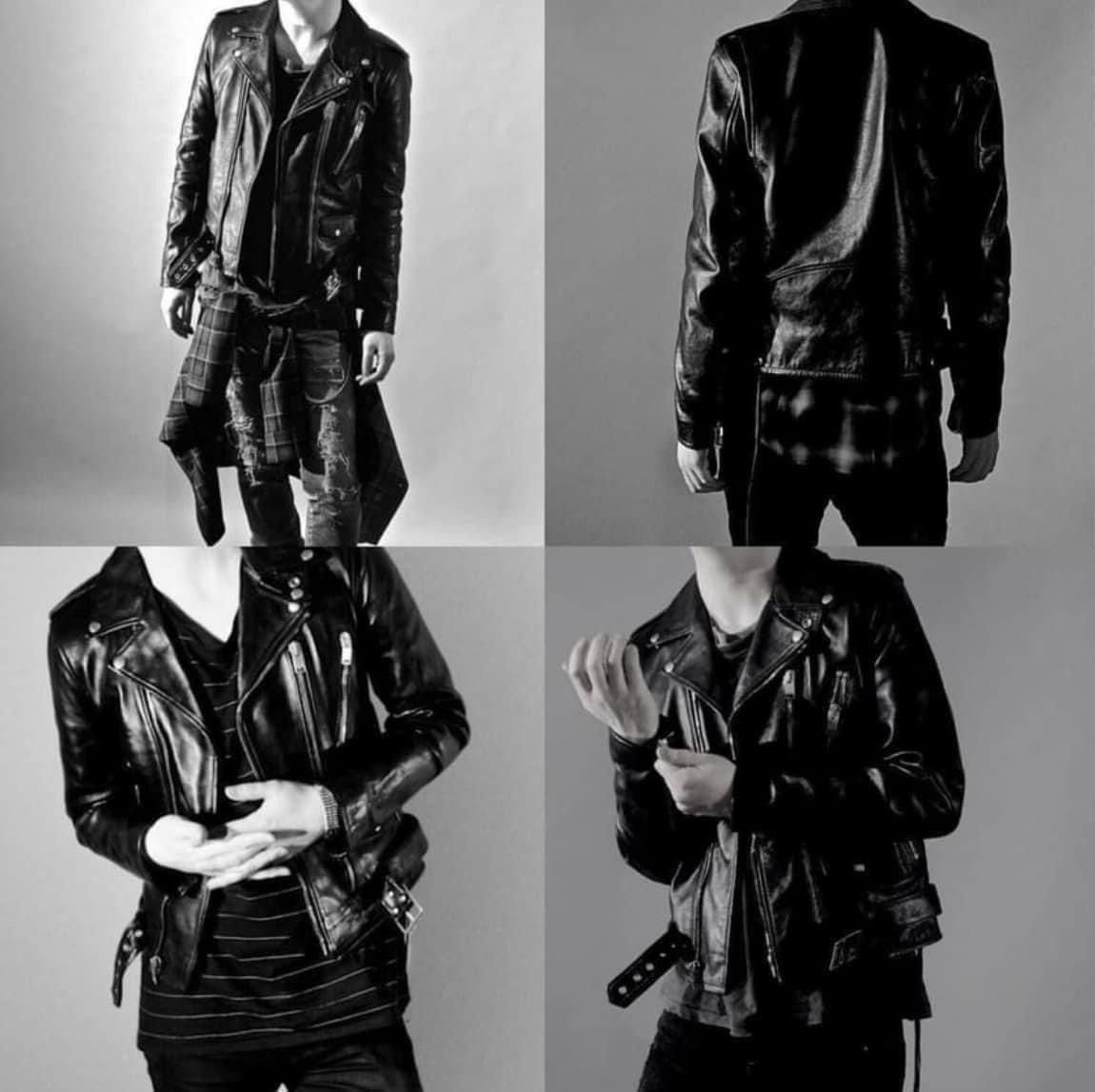 Hedi Slimane × Saint Laurent Paris 16FW Oiled Calf L17 Leather Biker Jacket sz44 Size US S / EU 44-46 / 1 - 14 Thumbnail