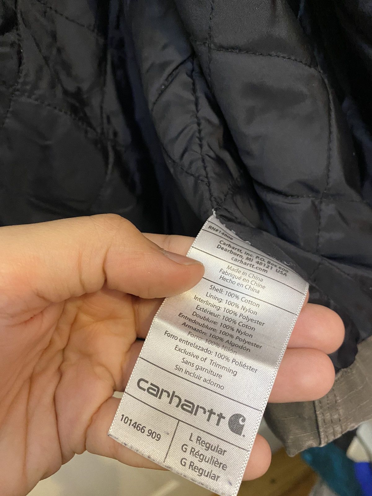Carhartt Vintage Carhartt Chore Quilted Jacket Coat Button Overshirt Size US L / EU 52-54 / 3 - 5 Thumbnail