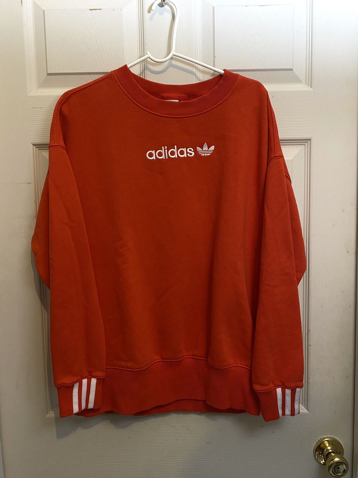 Adidas Adidas Oversized Center Swoosh Logo Embroidered Crewneck Size US S / EU 44-46 / 1 - 4 Thumbnail