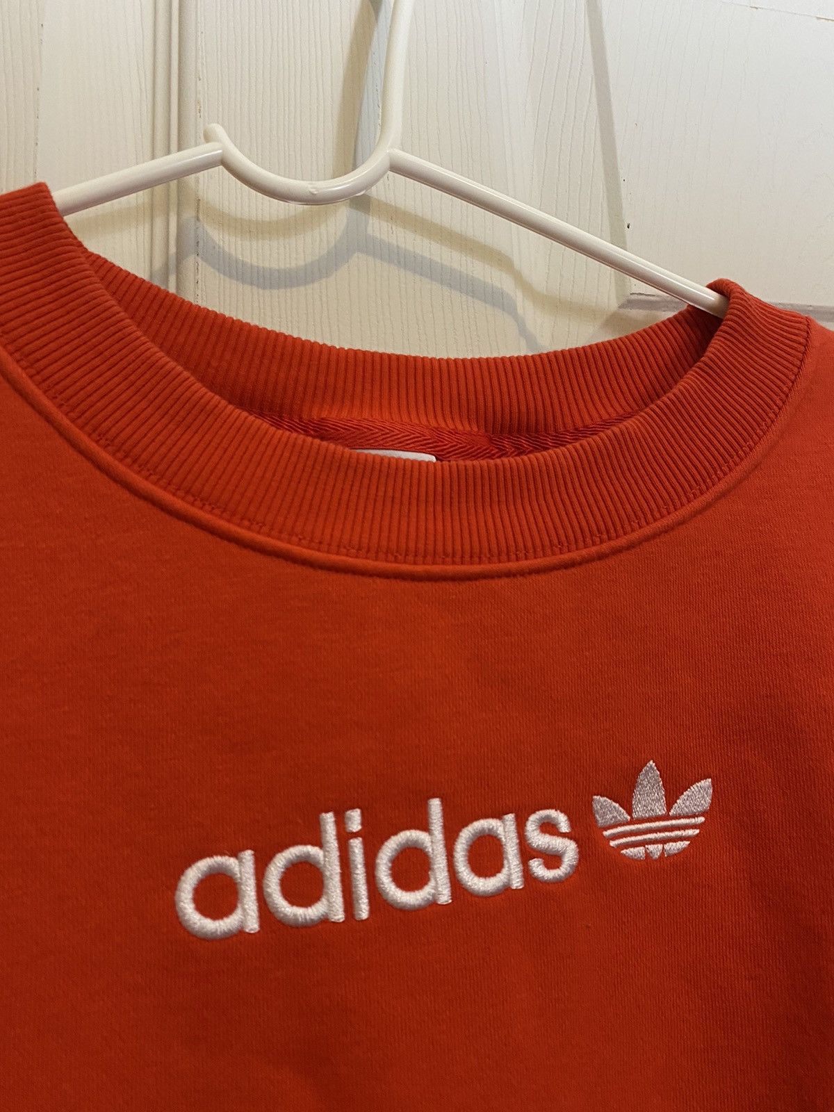 Adidas Adidas Oversized Center Swoosh Logo Embroidered Crewneck Size US S / EU 44-46 / 1 - 1 Thumbnail