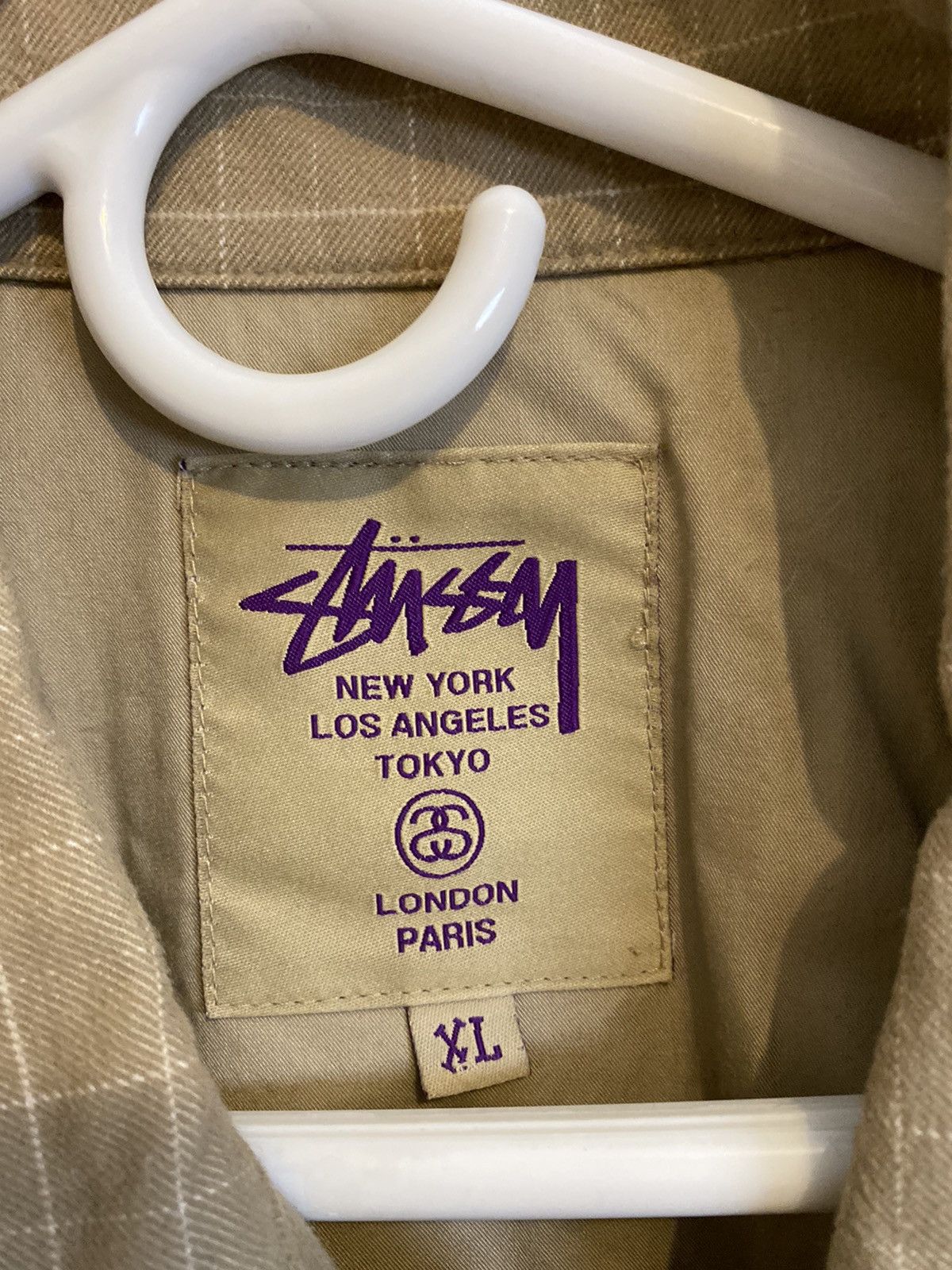 Stussy Stussy Cream Work Jacket Chore Coat Size US XL / EU 56 / 4 - 4 Thumbnail