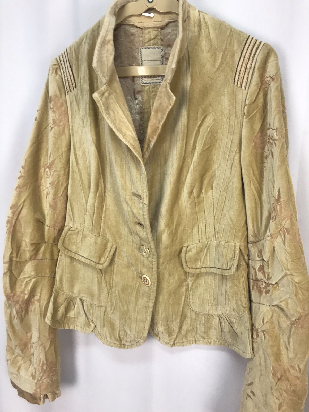 Designer × Marithe + Francois Girbaud Marithe Francois girbaud velvet printed croptop jacket Size M / US 6-8 / IT 42-44 - 7 Thumbnail