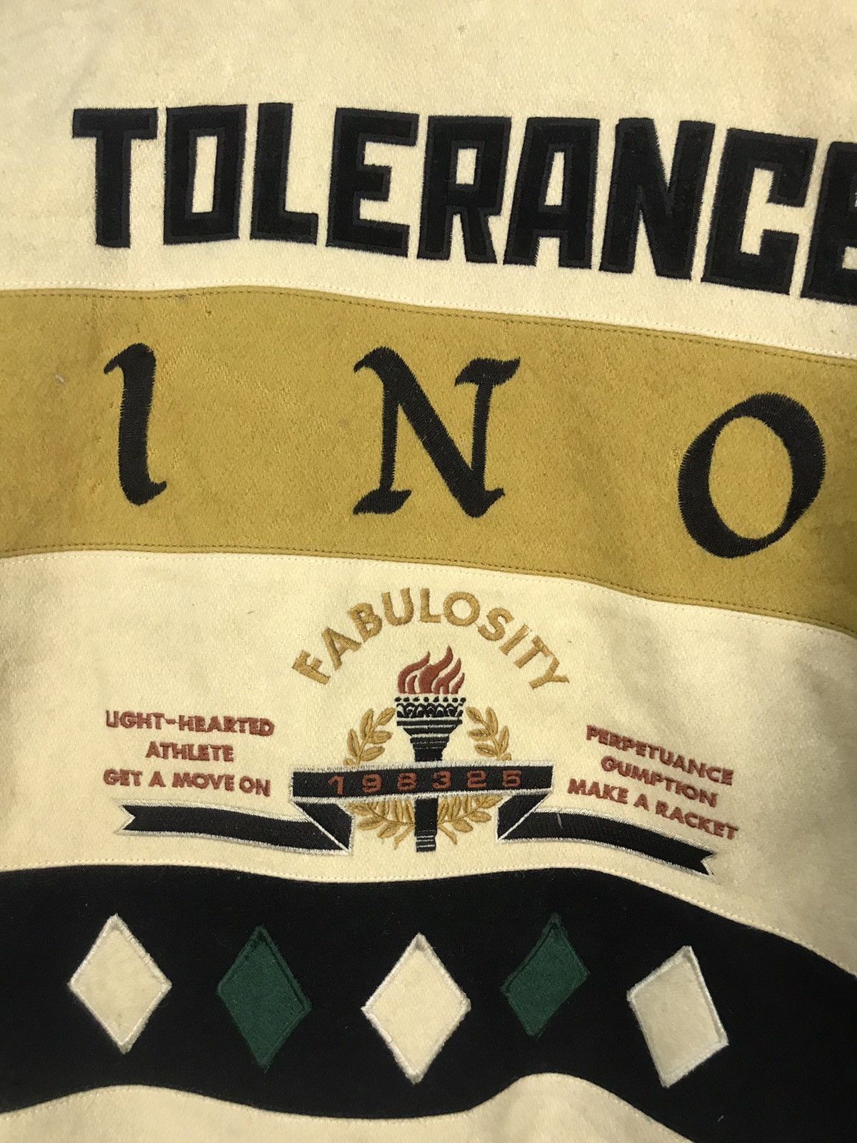 Japanese Brand × Vintage Vintage tolerance INO leather sleeve varsity jacket Size US M / EU 48-50 / 2 - 8 Thumbnail