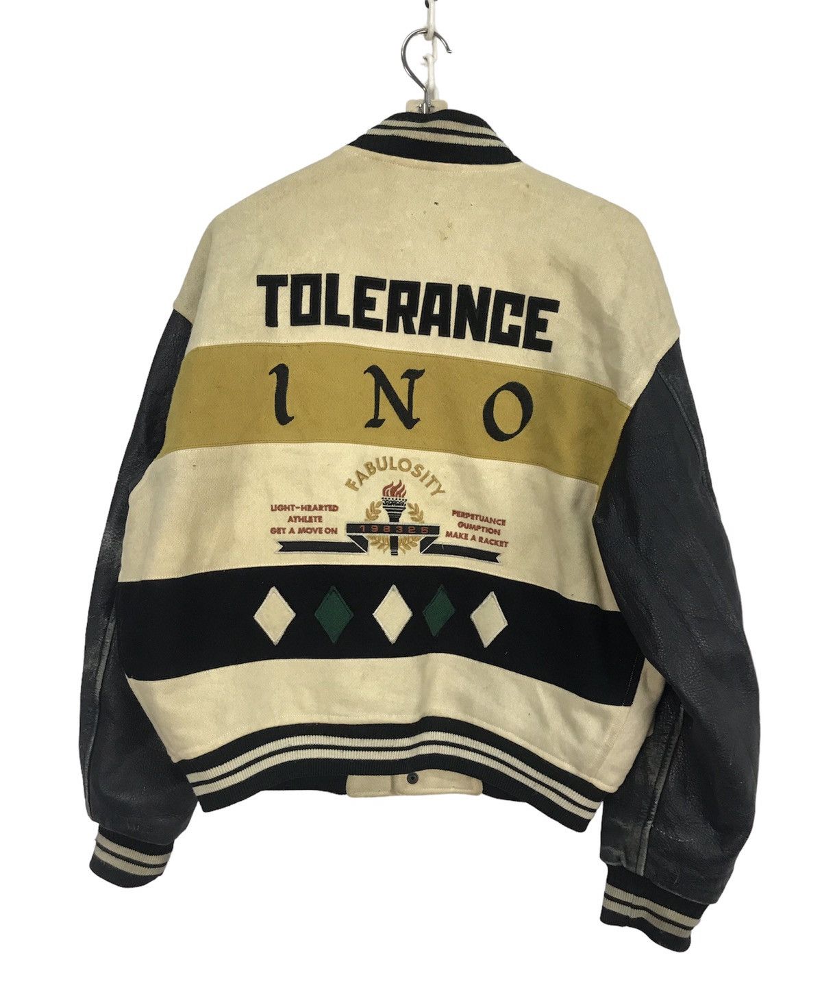 Japanese Brand × Vintage Vintage tolerance INO leather sleeve varsity jacket Size US M / EU 48-50 / 2 - 2 Thumbnail
