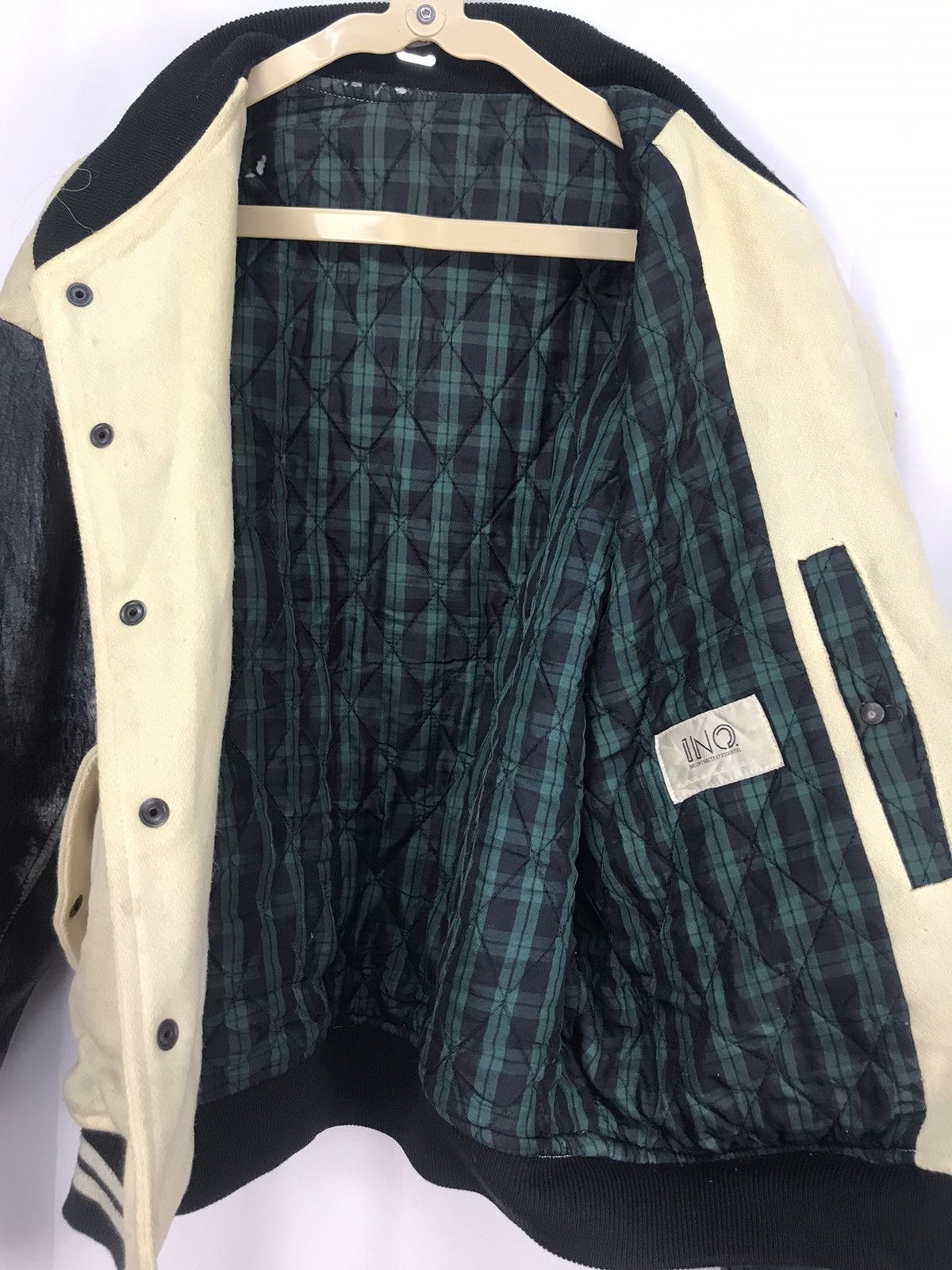 Japanese Brand × Vintage Vintage tolerance INO leather sleeve varsity jacket Size US M / EU 48-50 / 2 - 11 Thumbnail