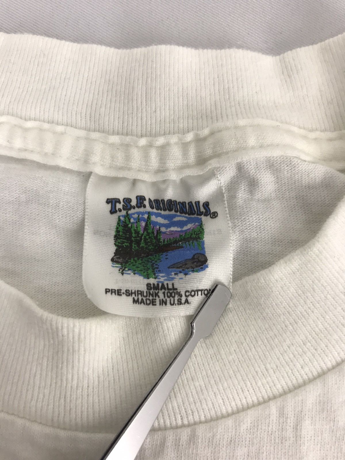Vintage 90s T.S.F Original Made in USA Single Pocket Graphic Tee Size US S / EU 44-46 / 1 - 7 Thumbnail