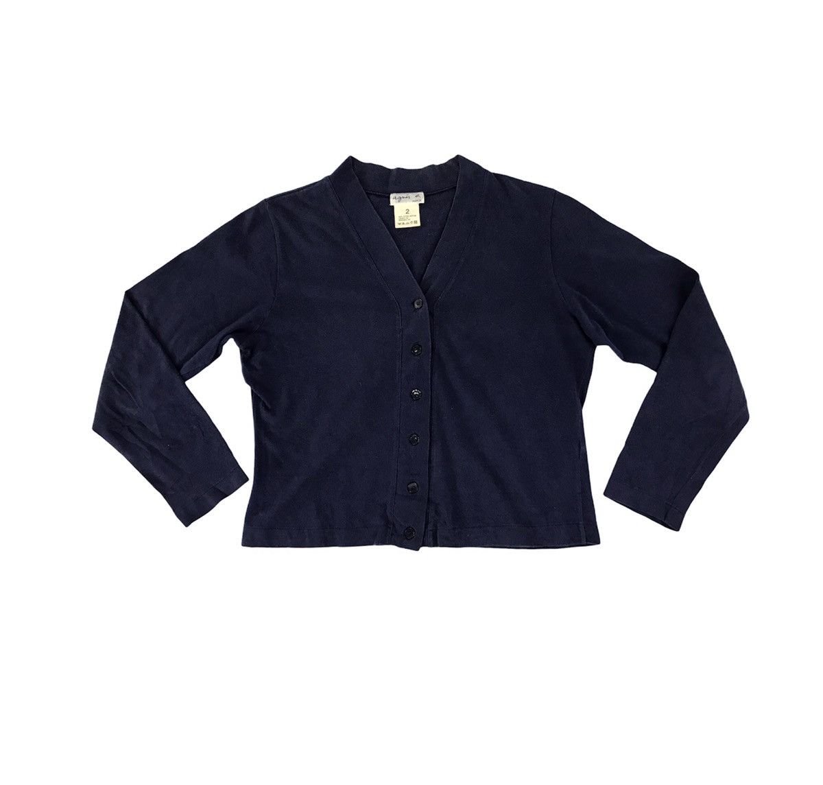 Vintage × agnes b. Vintage Agnes B Paris Cardigan Knitwear Sweatshirt Plain Size US M / EU 48-50 / 2 - 1 Thumbnail