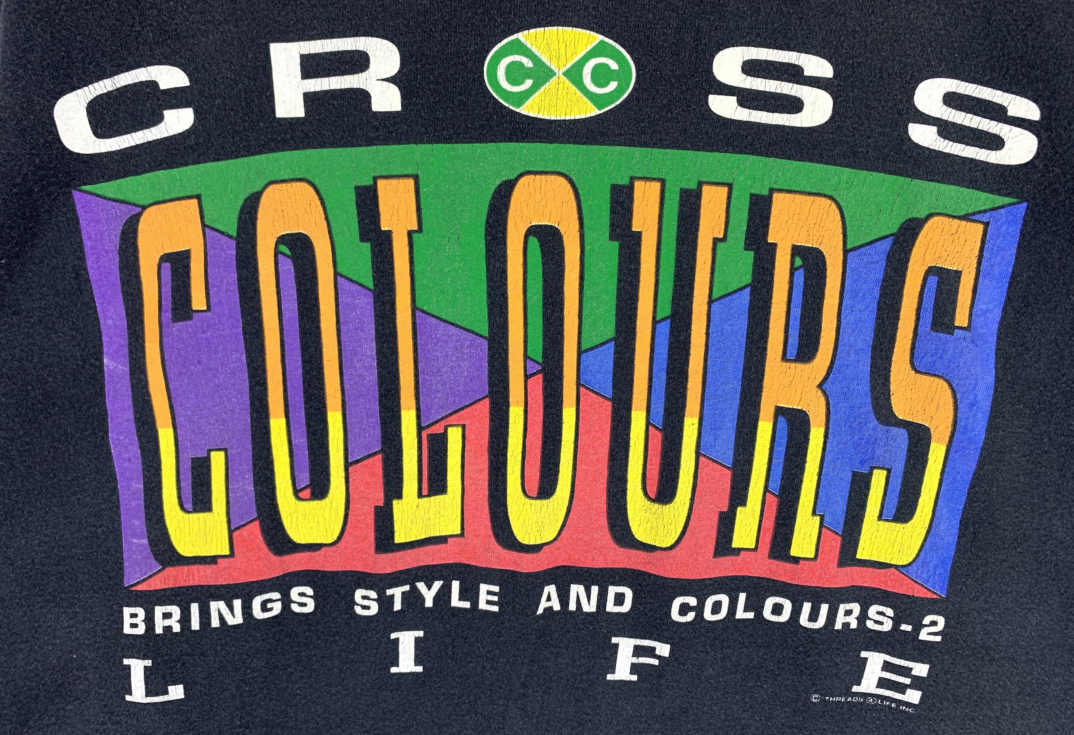 Cross Colours × Rap Tees × Vintage Cross Clours spellout big logo vintage 90s hoodies Size US XL / EU 56 / 4 - 4 Thumbnail