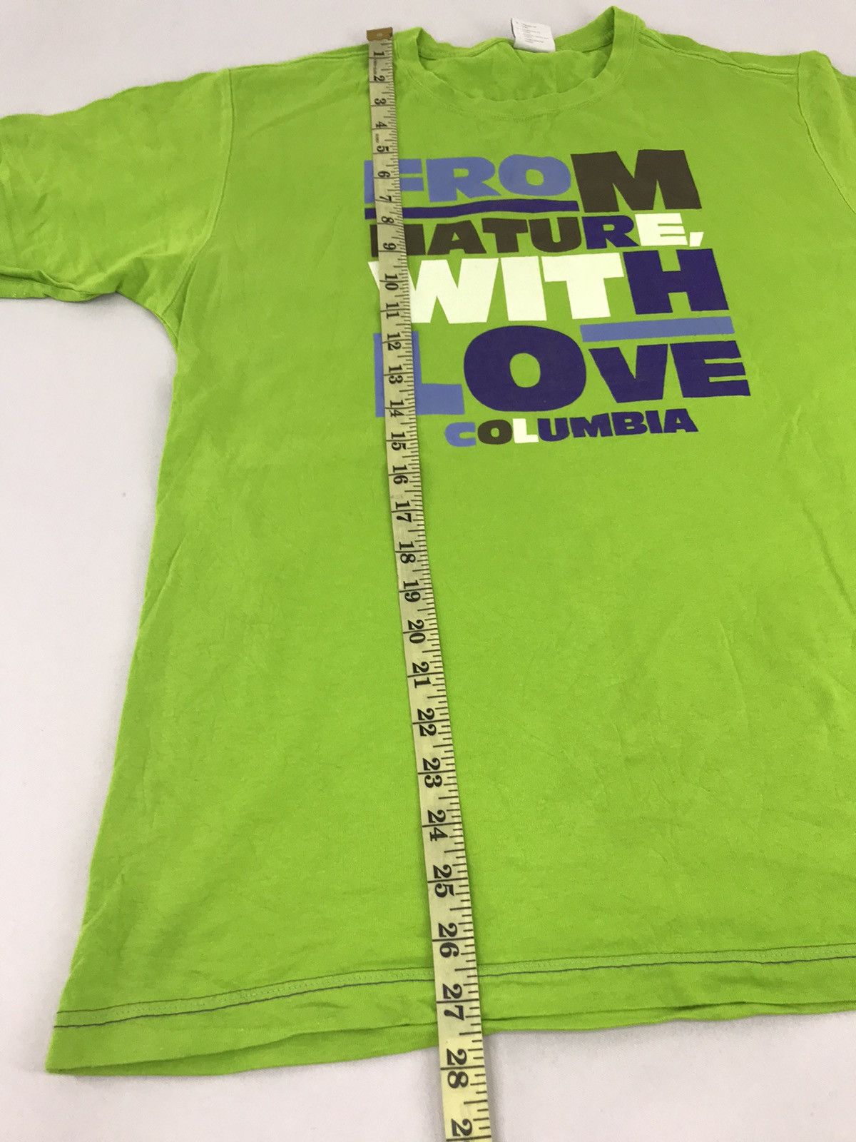 Columbia × Vintage Vintage 90s Columbia Nature With Love Spell Out Tee Size US M / EU 48-50 / 2 - 12 Thumbnail