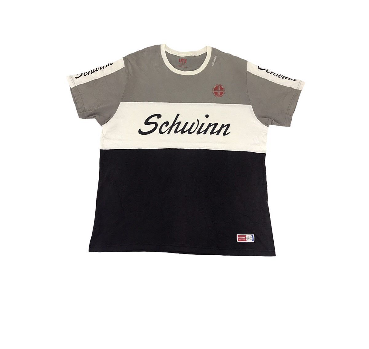 Japanese Brand Schwin Bicycle Brand Spell Out Tee T-shirt Side Tape Size US XXL / EU 58 / 5 - 1 Thumbnail