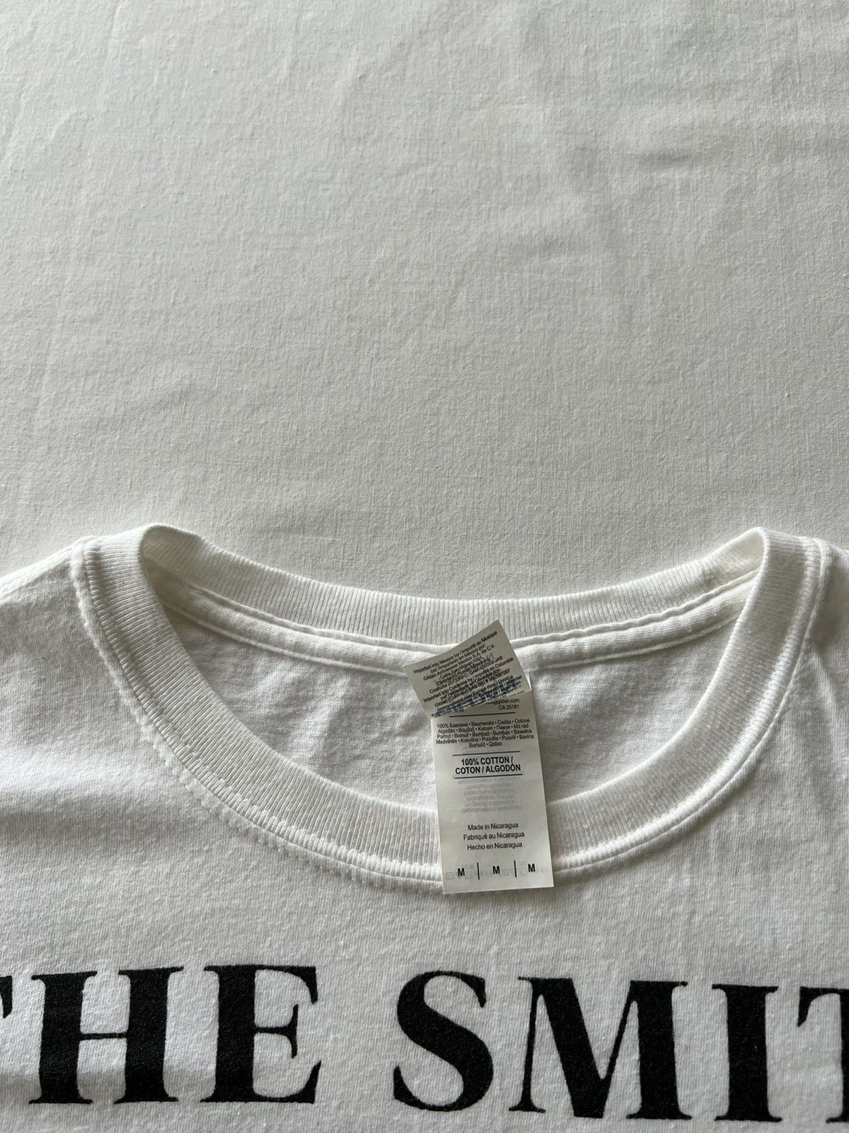 Band Tees Vintage 2000s The Smiths White Tee (Stone Roses) Size US M / EU 48-50 / 2 - 10 Thumbnail