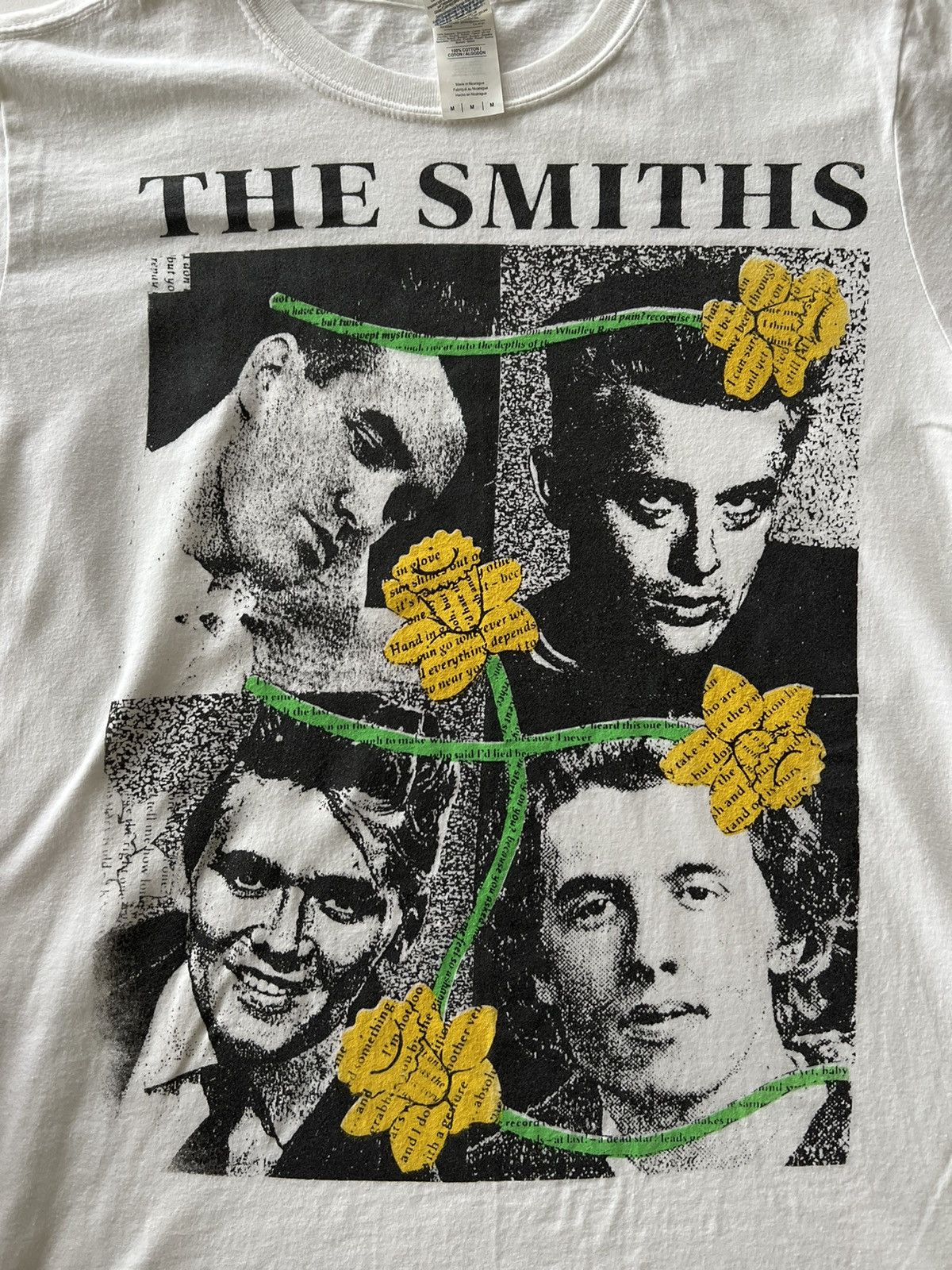 Band Tees Vintage 2000s The Smiths White Tee (Stone Roses) Size US M / EU 48-50 / 2 - 5 Thumbnail