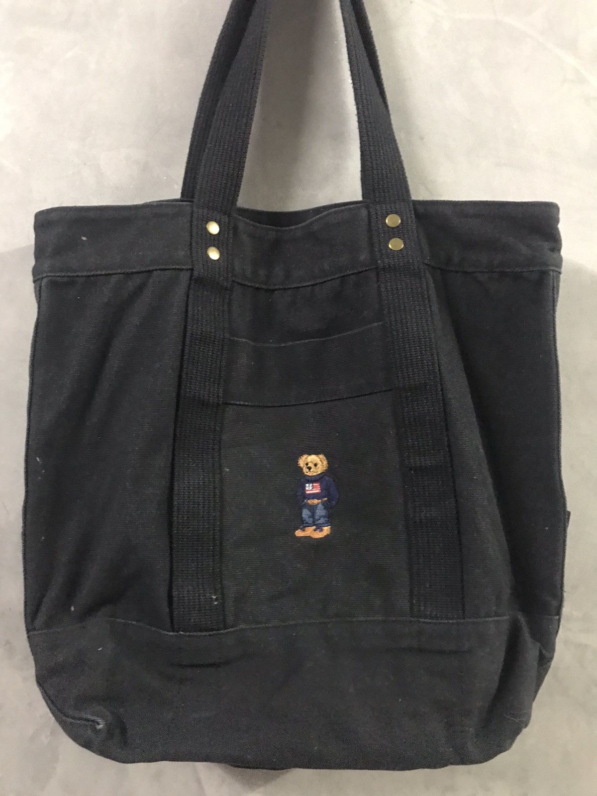 Polo Ralph Lauren Polo Bear Ski Tote Bag Hard Cotton Size ONE SIZE - 2 Thumbnail
