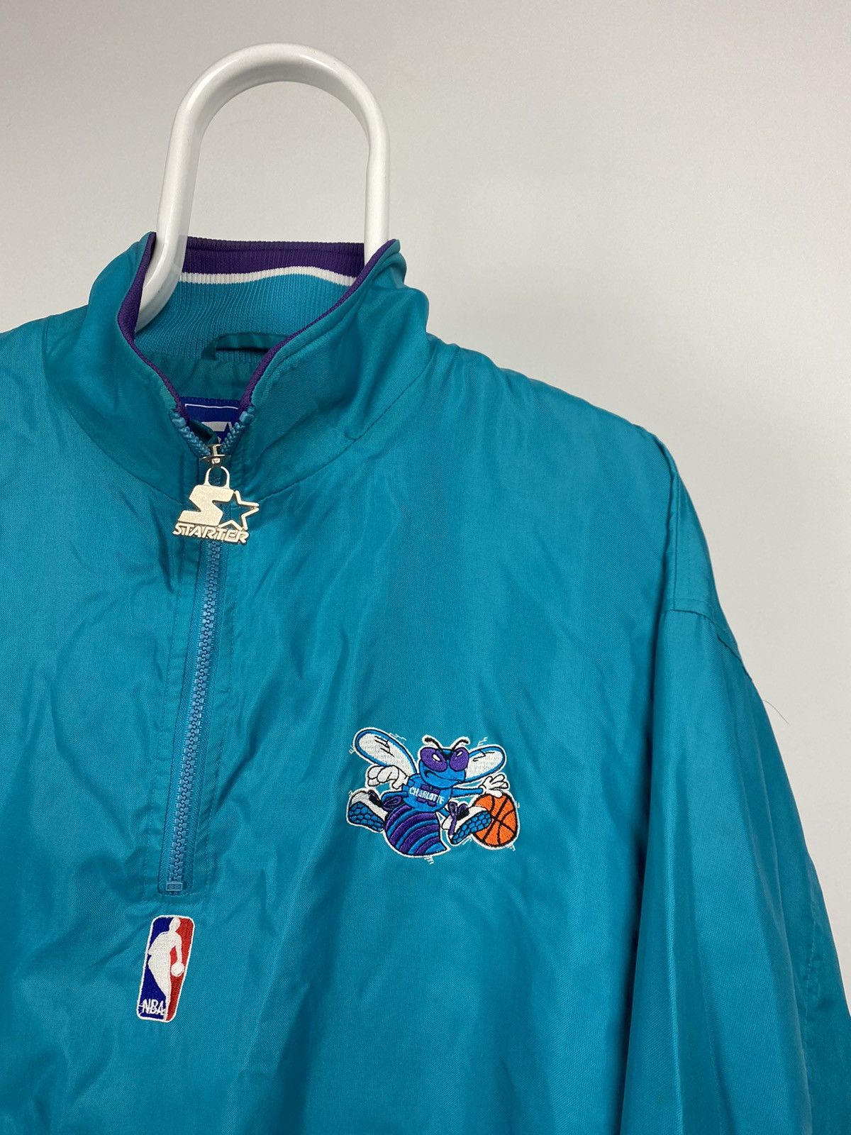 NBA × Starter × Vintage Charlotte Hornets Vintage big logo starter half zip jacket Size US L / EU 52-54 / 3 - 2 Thumbnail