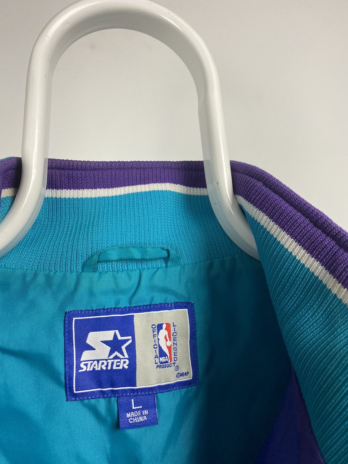 NBA × Starter × Vintage Charlotte Hornets Vintage big logo starter half zip jacket Size US L / EU 52-54 / 3 - 8 Thumbnail