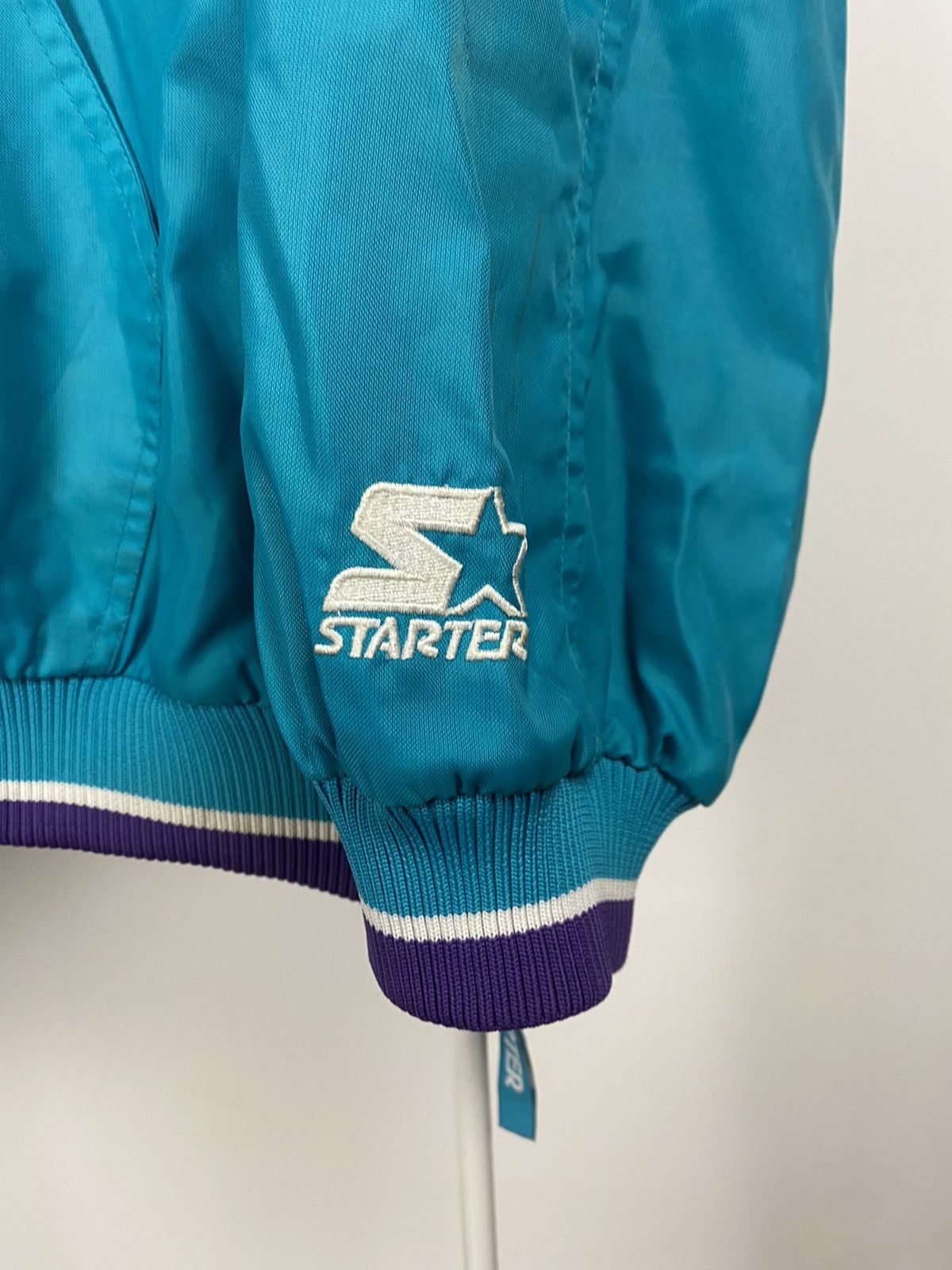 NBA × Starter × Vintage Charlotte Hornets Vintage big logo starter half zip jacket Size US L / EU 52-54 / 3 - 3 Thumbnail