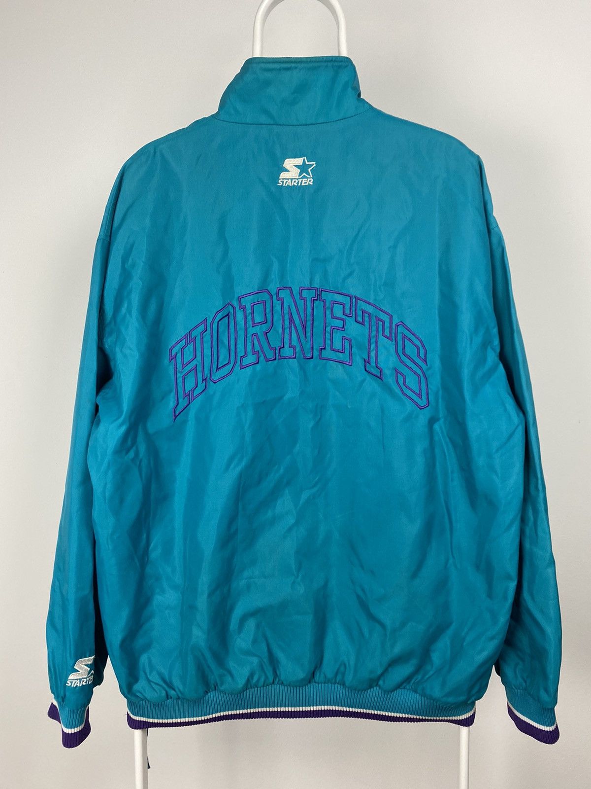 NBA × Starter × Vintage Charlotte Hornets Vintage big logo starter half zip jacket Size US L / EU 52-54 / 3 - 4 Thumbnail