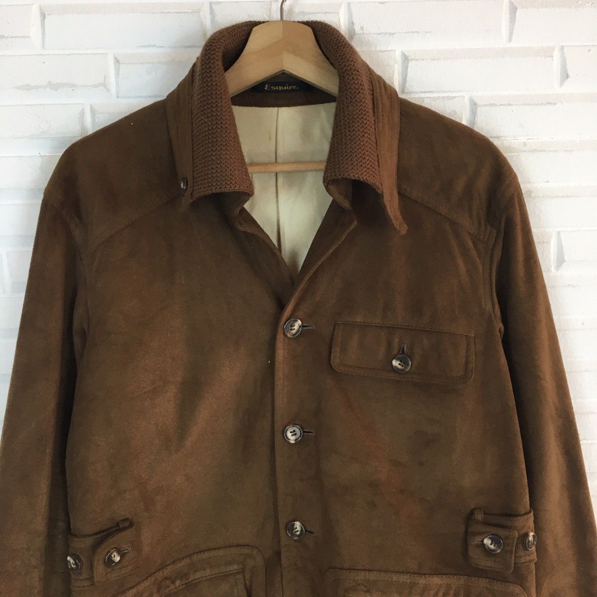Japanese Brand Esquire Brown Suede Leather Jacket Size US M / EU 48-50 / 2 - 5 Thumbnail