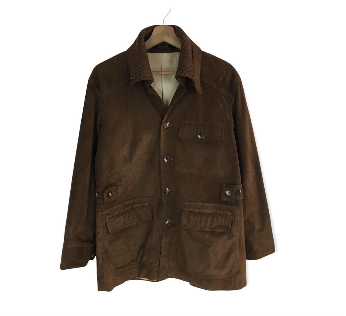 Japanese Brand Esquire Brown Suede Leather Jacket Size US M / EU 48-50 / 2 - 1 Thumbnail