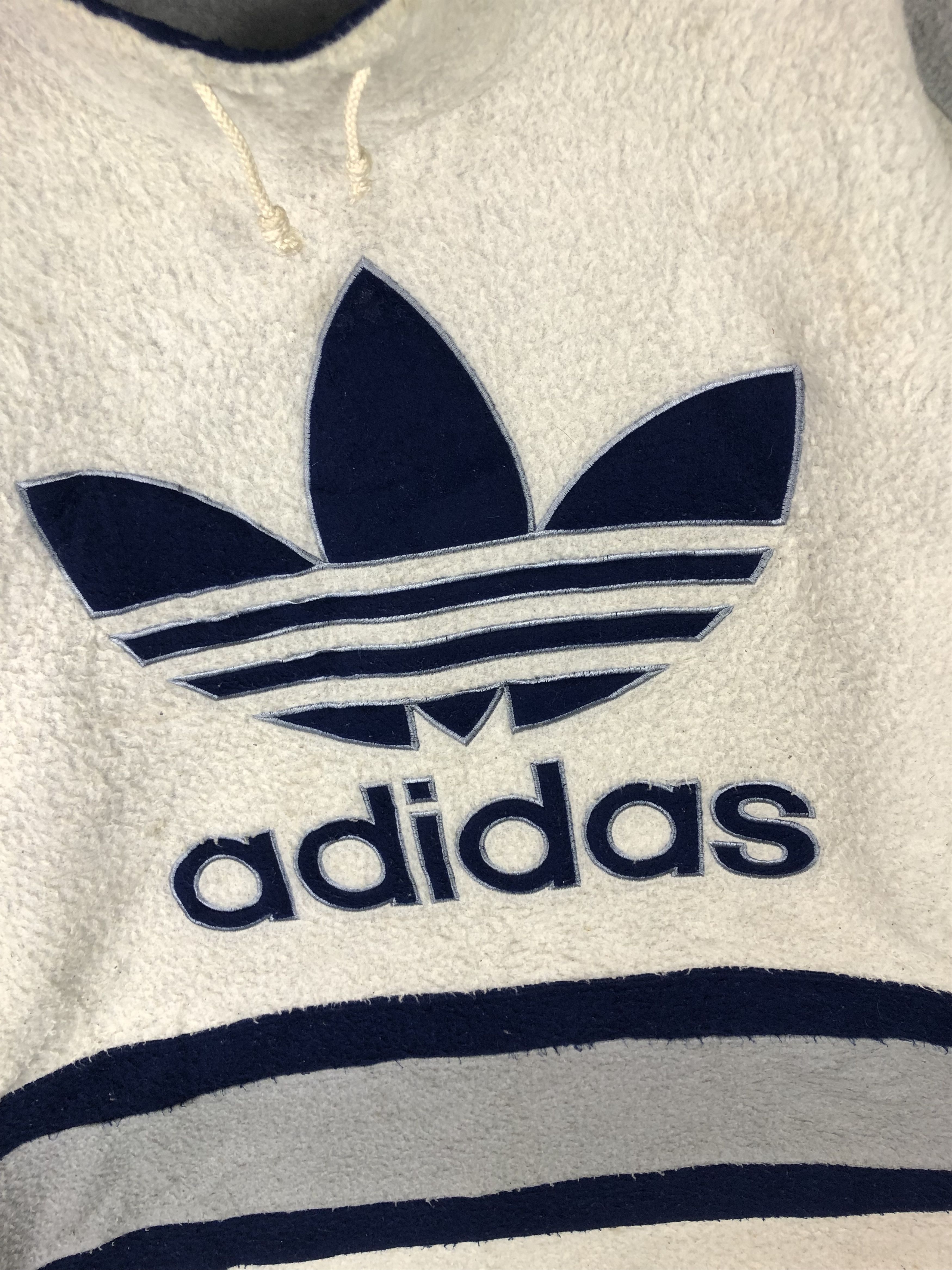 Adidas RARE🔥VTG 90’S ADIDAS SHERPA FLEECE TURTLE NECK PULLOVER Size US L / EU 52-54 / 3 - 3 Thumbnail
