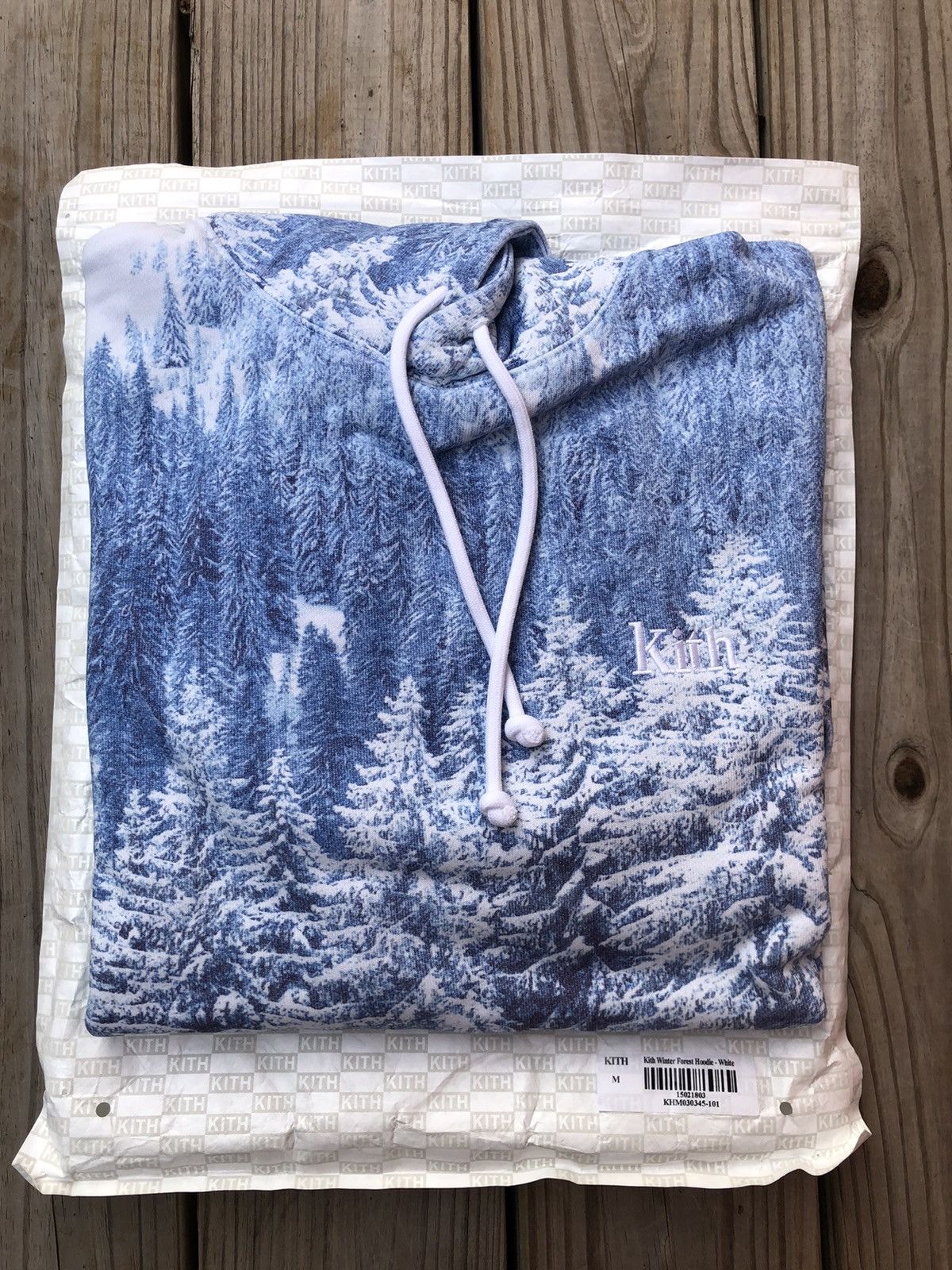 Kith Kith Winter Forest Hoodie Medium White/Blue | Grailed