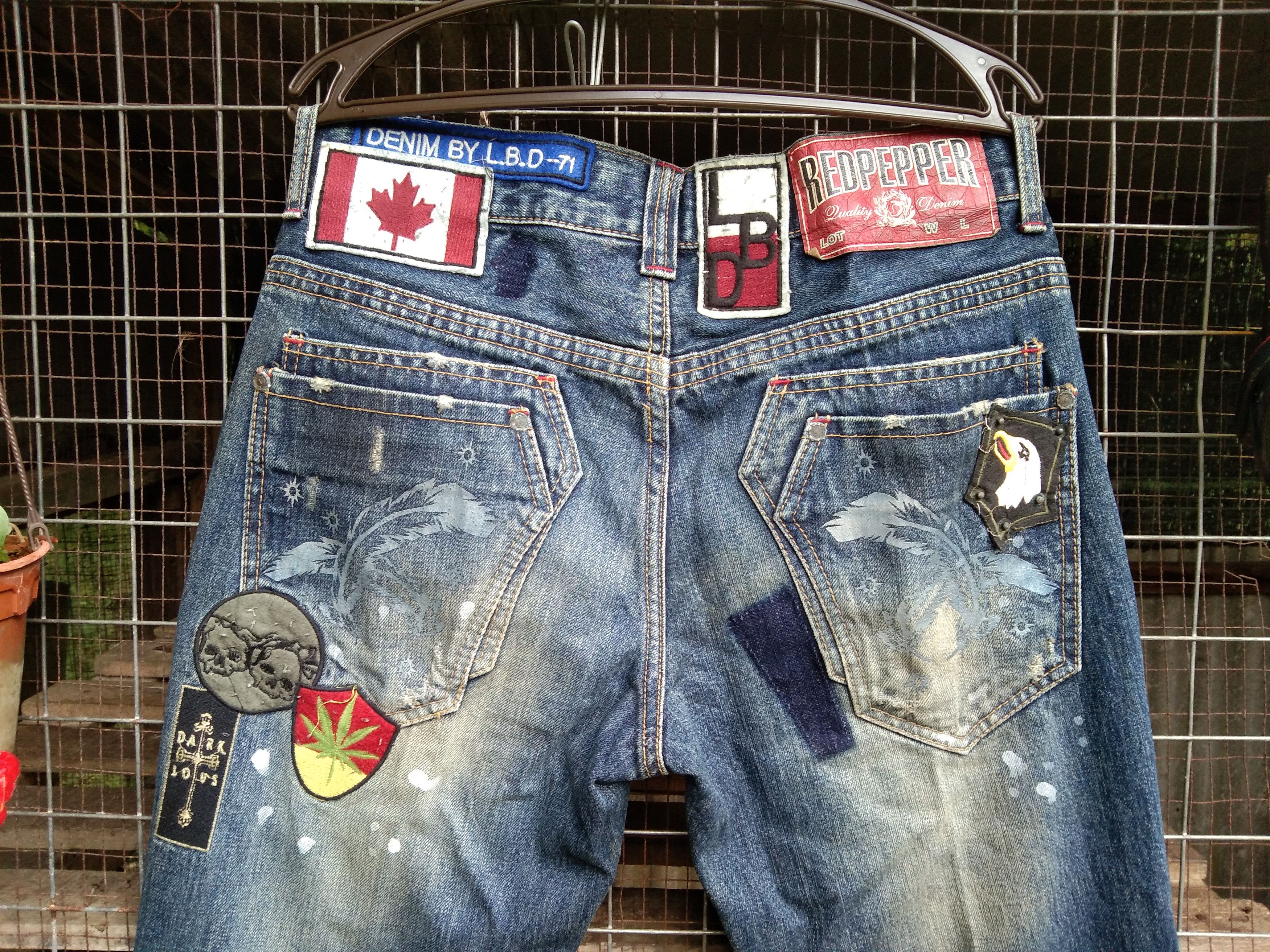 Japanese Brand RARE RED PEPPER DISTRESS DENIM Size US 32 / EU 48 - 7 Thumbnail
