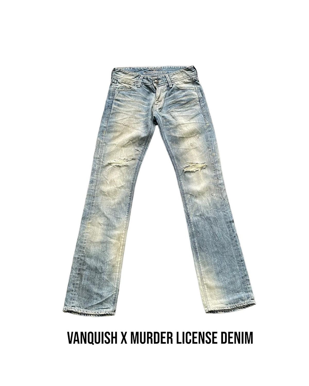 image of Distressed Denim x Murder License Vanquish X Murder License Distresed Denim in Blue, Men's (Size 31