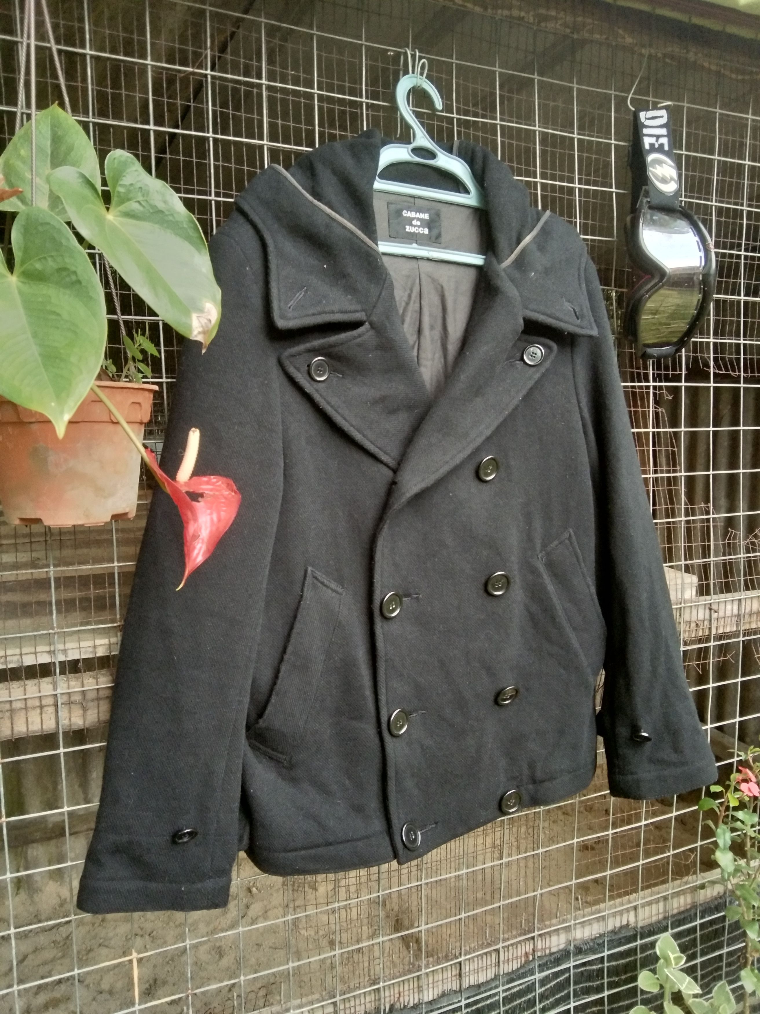 CABANE de ZUCCa × Issey Miyake CABANE DE ZUCCA DOUBLE BREAST WOOL COAT Size US S / EU 44-46 / 1 - 9 Thumbnail