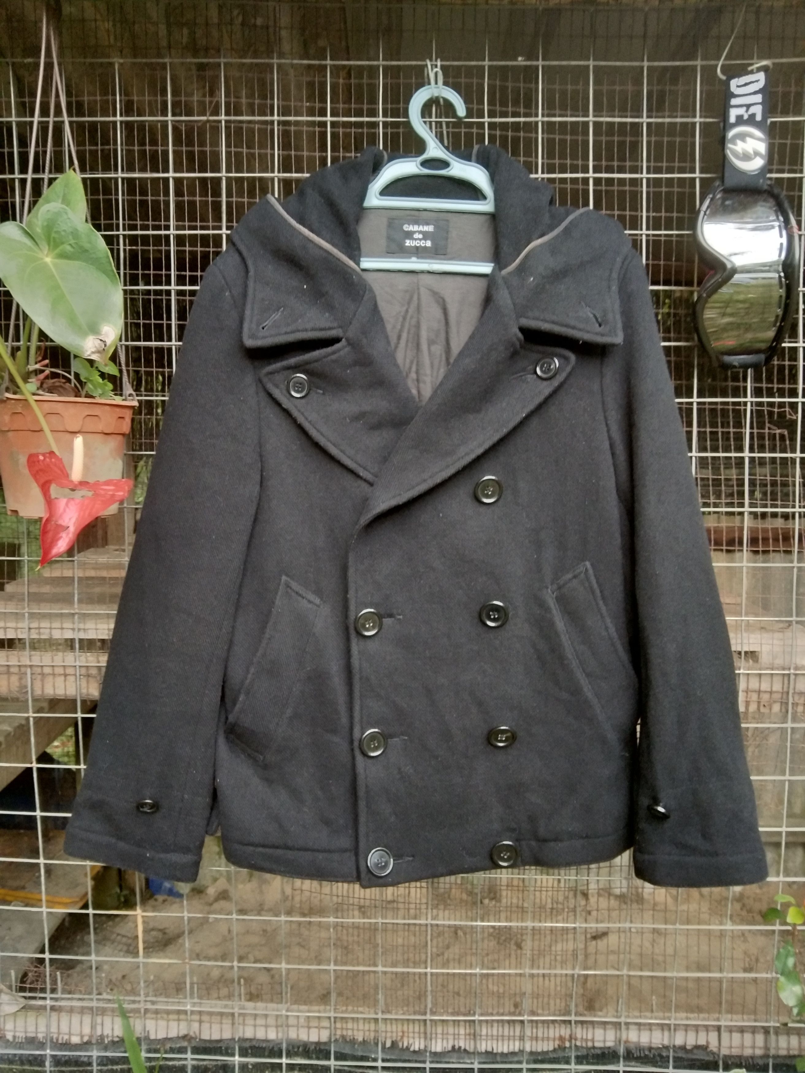 CABANE de ZUCCa × Issey Miyake CABANE DE ZUCCA DOUBLE BREAST WOOL COAT Size US S / EU 44-46 / 1 - 8 Thumbnail