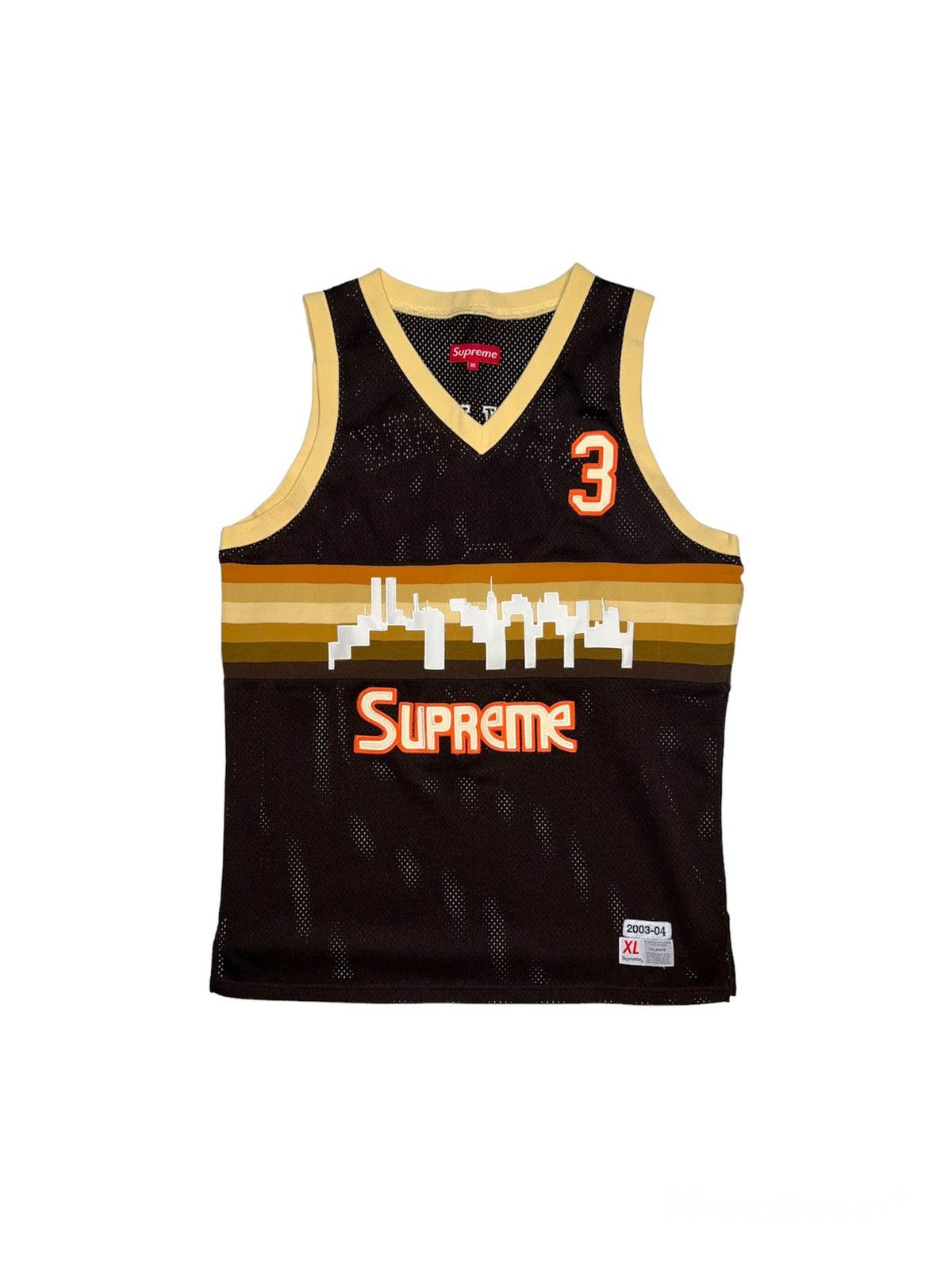 Image of Supreme 2003 Skyline Nuggets Basketball Jersey in Brown, Men's (Size XL)