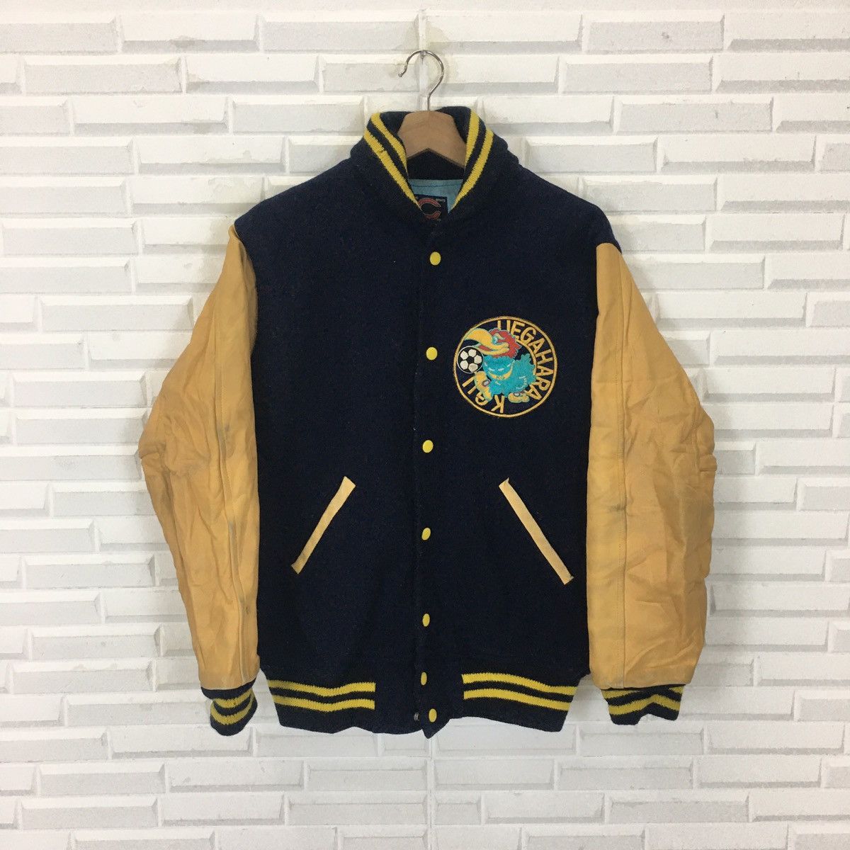 Japanese Brand Japanese UEGAHARA Sleeve Leather Varsity Size US M / EU 48-50 / 2 - 1 Thumbnail