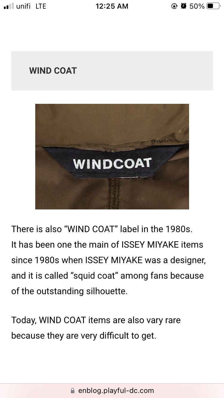 Issey Miyake Vintage 80s Windcoat By Issey Miyake (Squid Coat) Size US M / EU 48-50 / 2 - 11 Thumbnail