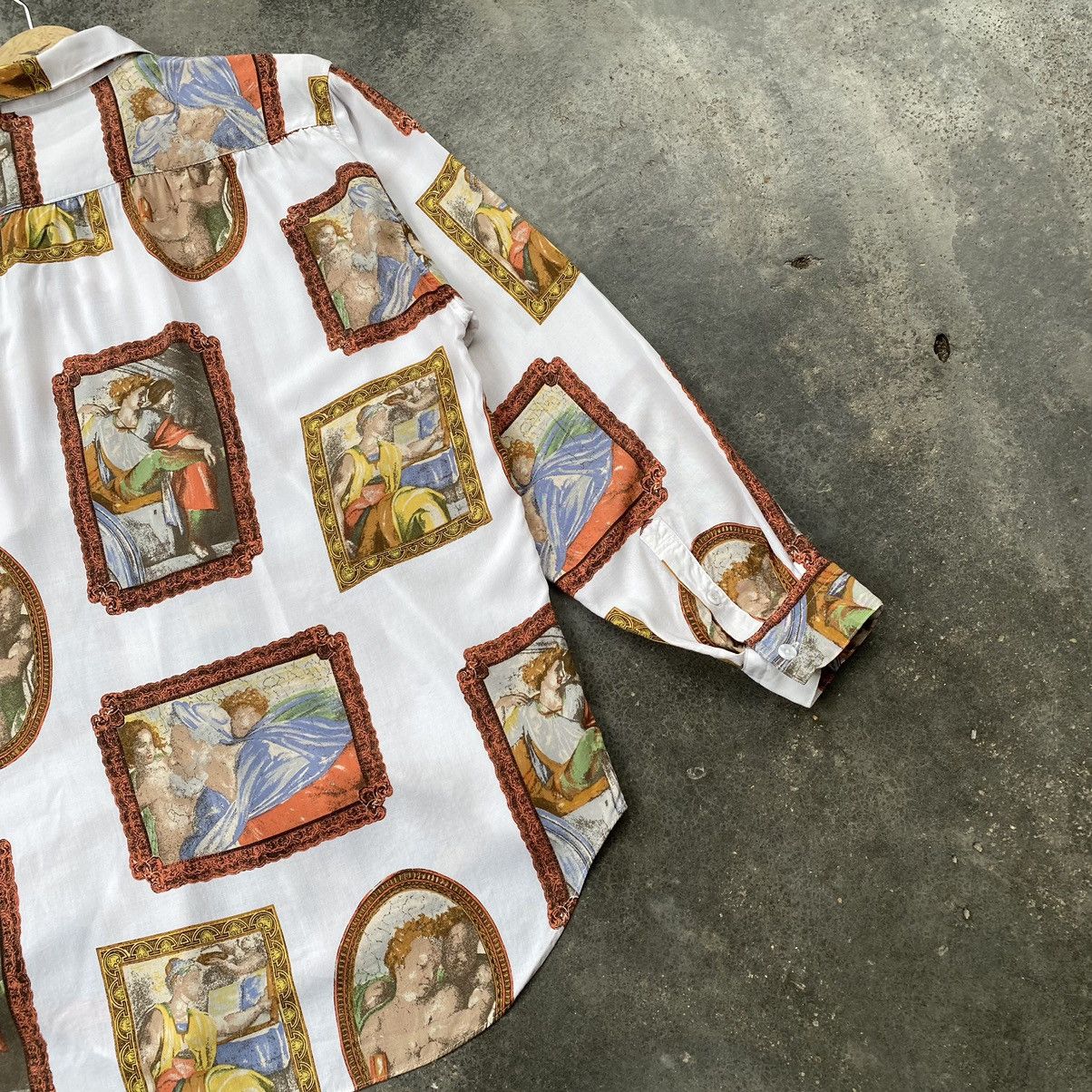 Vintage Vintage Sam Scuri Printed Art Button Ups Rayon Shirt Size US M / EU 48-50 / 2 - 9 Thumbnail