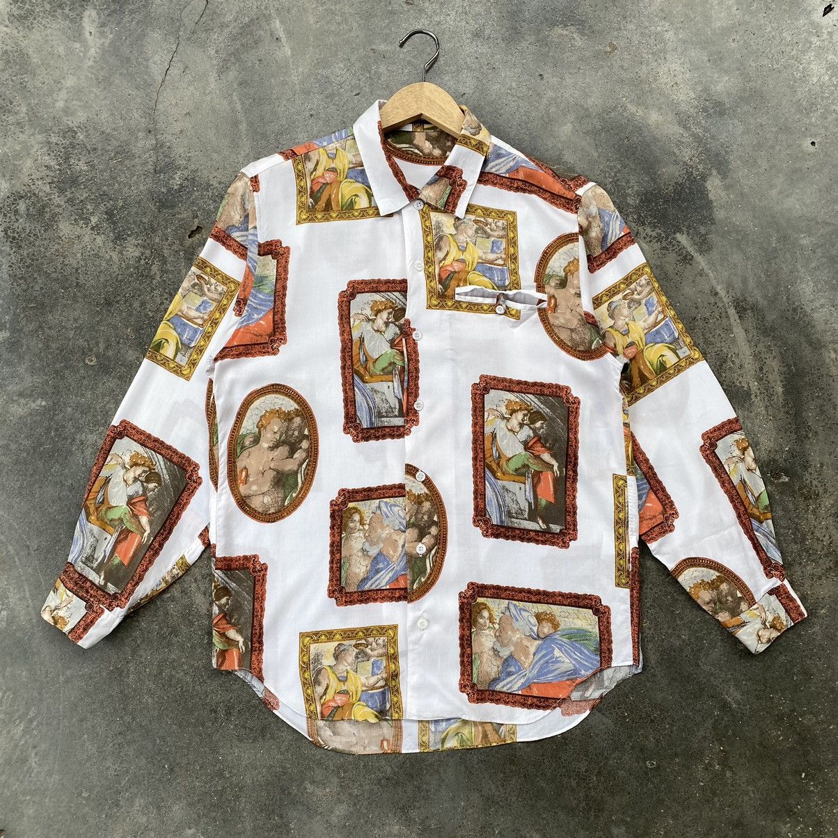 Vintage Vintage Sam Scuri Printed Art Button Ups Rayon Shirt Size US M / EU 48-50 / 2 - 1 Thumbnail