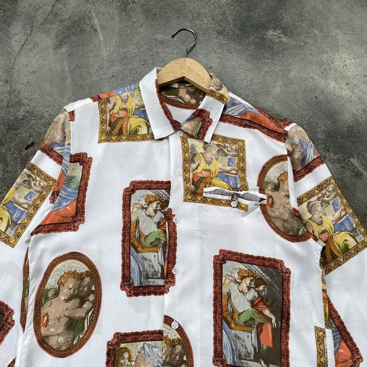Vintage Vintage Sam Scuri Printed Art Button Ups Rayon Shirt Size US M / EU 48-50 / 2 - 4 Thumbnail