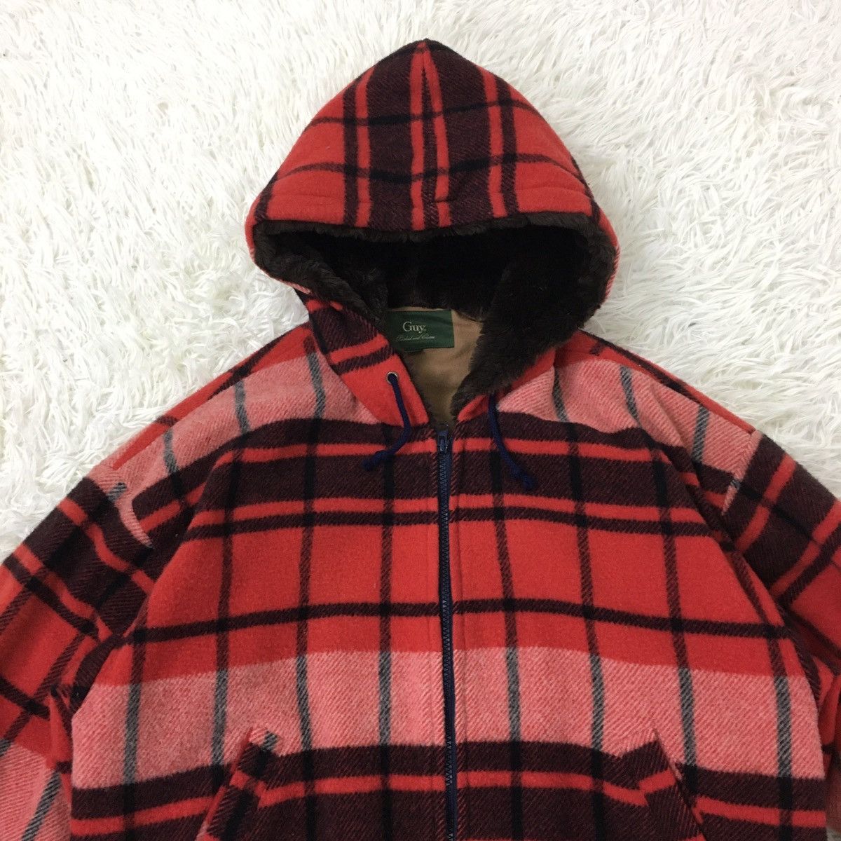 Japanese Brand Japanese Wool Tartan Hoodie Bomber Size US M / EU 48-50 / 2 - 4 Thumbnail