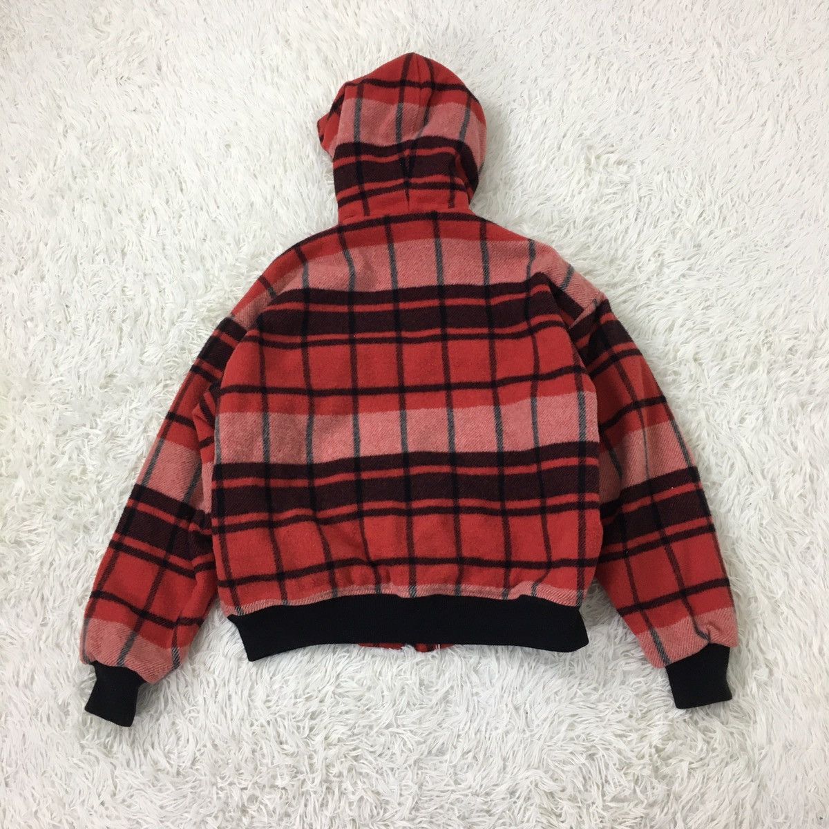 Japanese Brand Japanese Wool Tartan Hoodie Bomber Size US M / EU 48-50 / 2 - 5 Thumbnail
