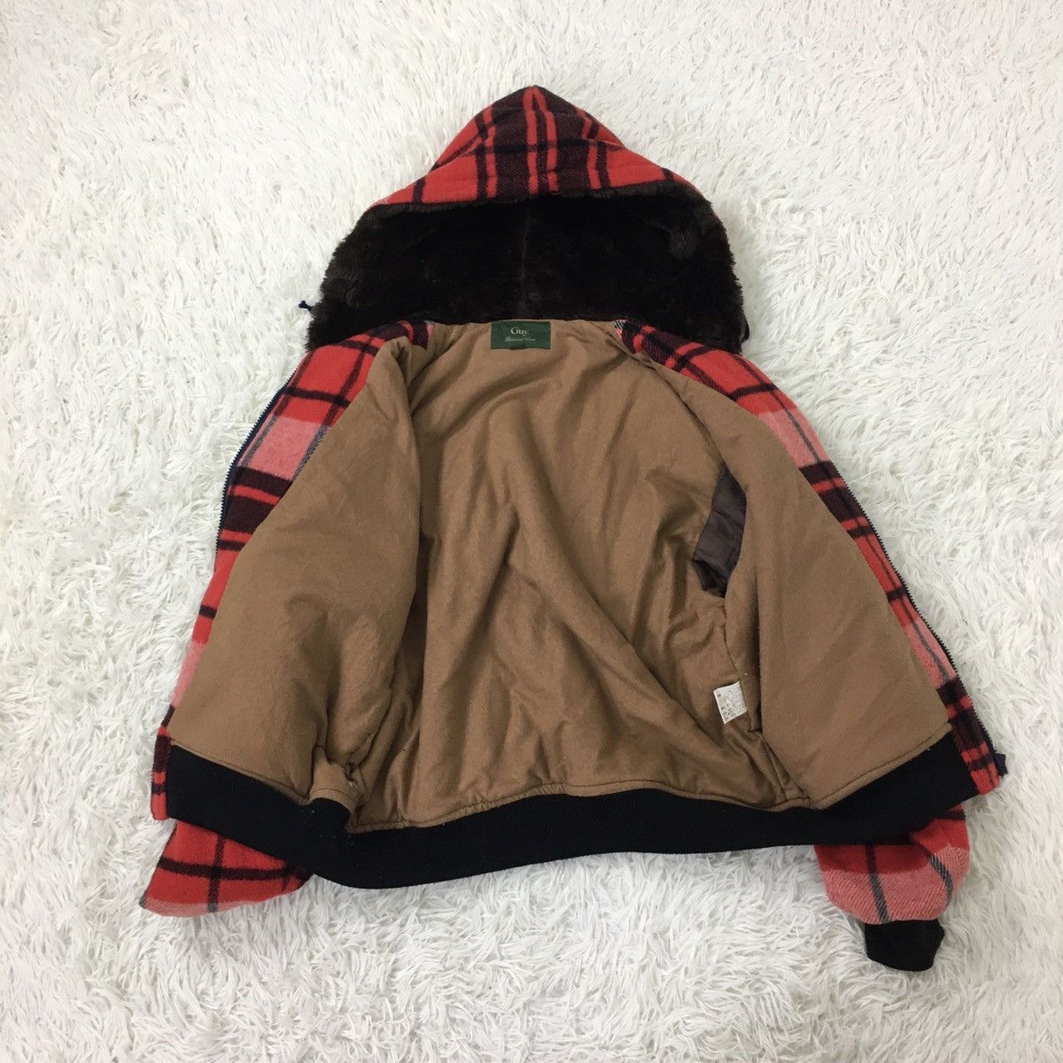 Japanese Brand Japanese Wool Tartan Hoodie Bomber Size US M / EU 48-50 / 2 - 6 Thumbnail