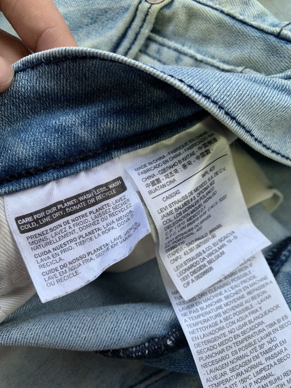 Levi's Vintage Clothing Levis 502 Faded Wash Denim Size US 35 - 8 Thumbnail