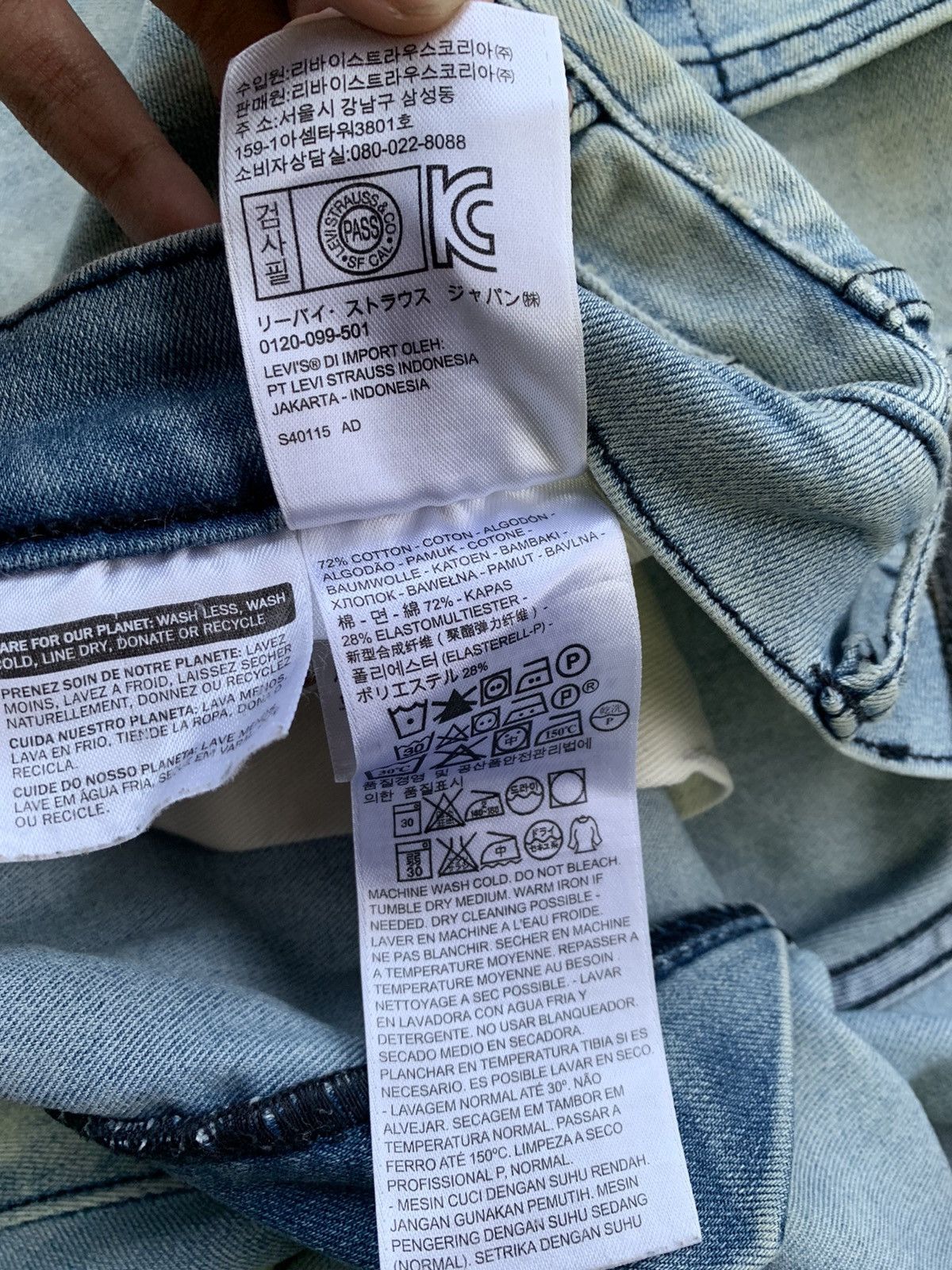 Levi's Vintage Clothing Levis 502 Faded Wash Denim Size US 35 - 9 Thumbnail