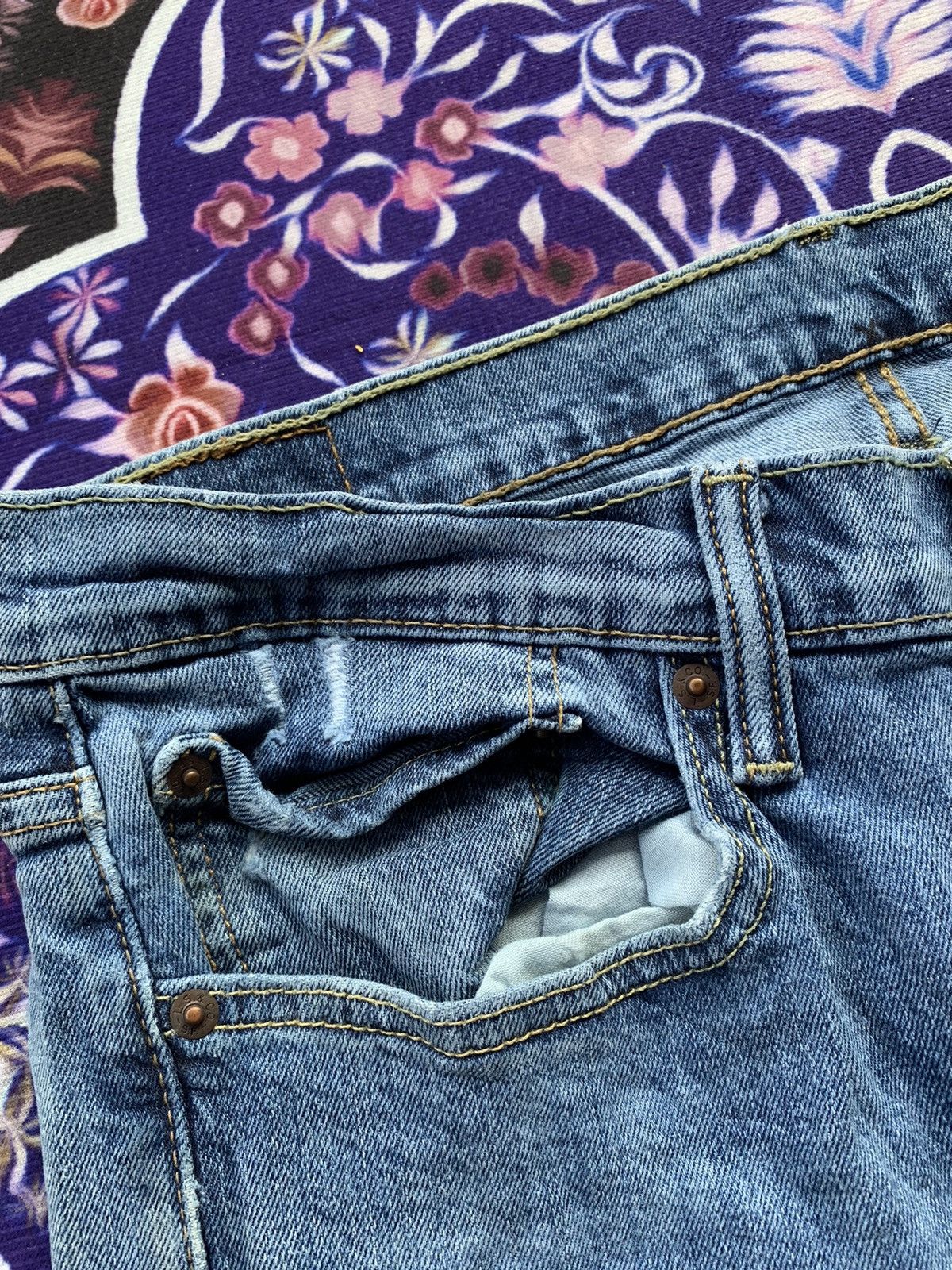 Other Levis Single R Faded Wash Denim Size US 34 / EU 50 - 5 Thumbnail