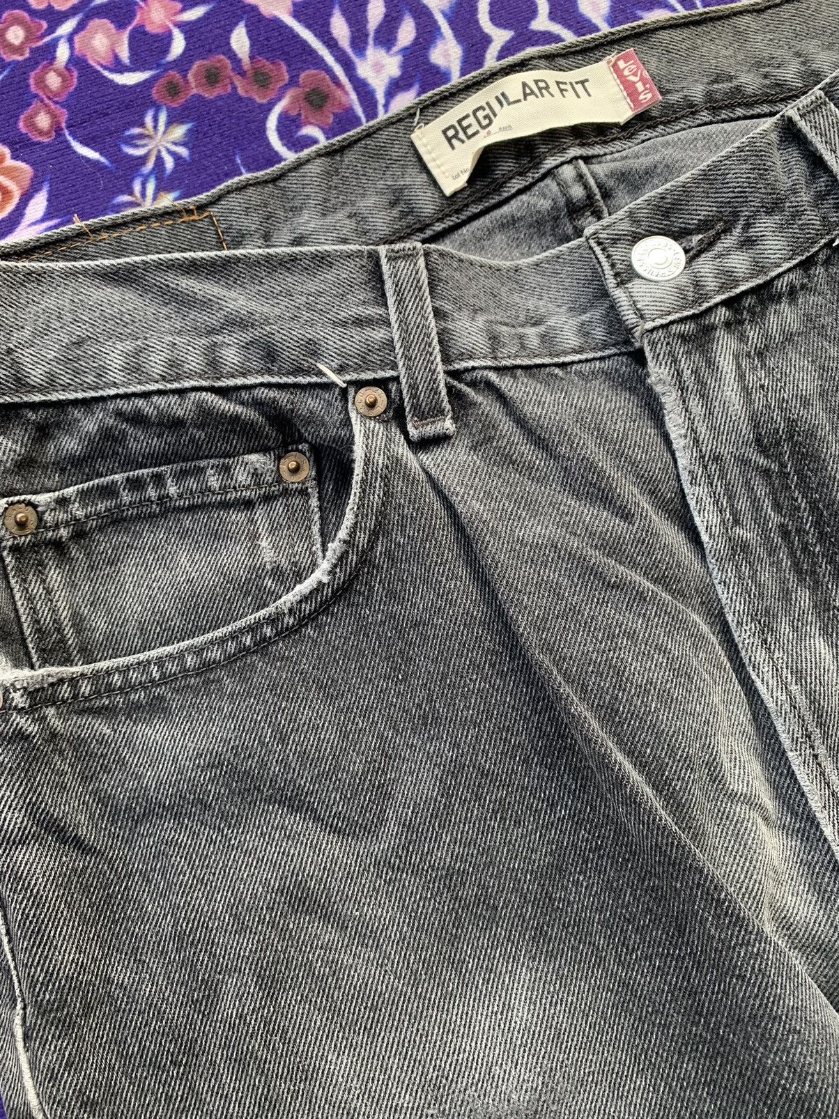 If Six Was Nine Vintage Levis 505 Faded Wash Denim Size US 34 / EU 50 - 5 Thumbnail