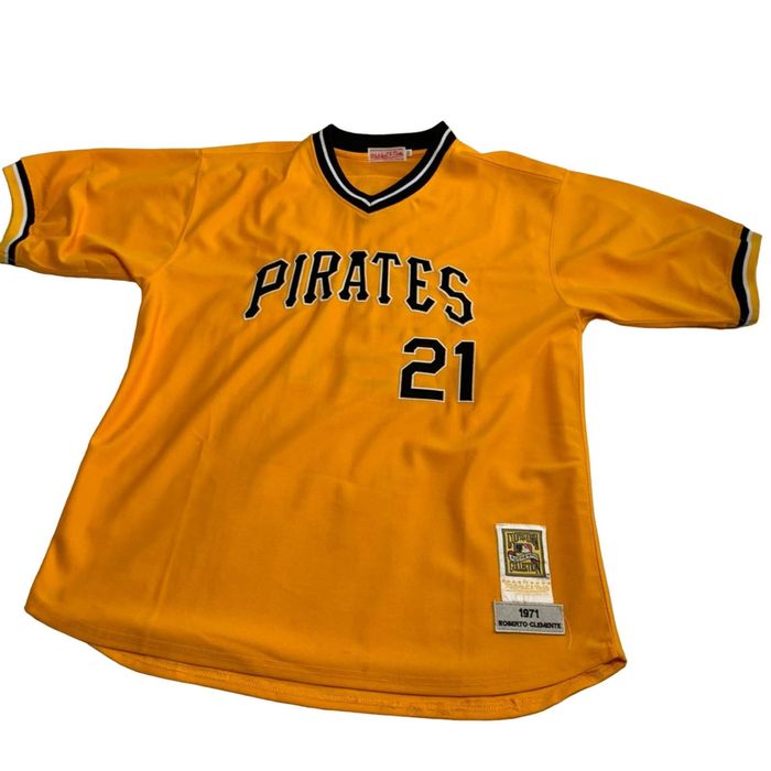 Mitchell & Ness Roberto Clemente Pirates 1971 Cooperstown Black Jersey SZ 52