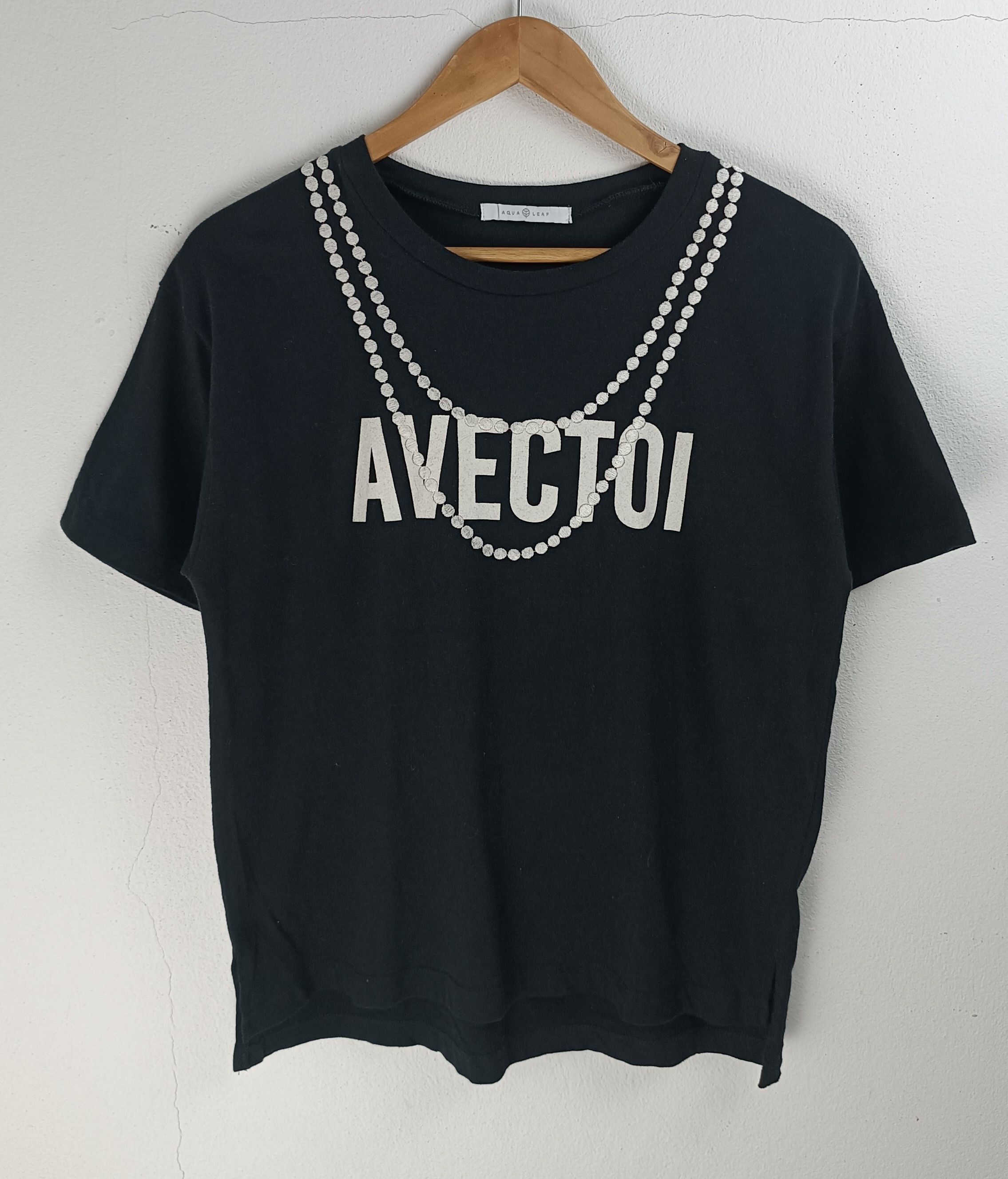 Japanese Brand AVECTOI AQUA LEAF EMBROIDERY TEE Size S / US 4 / IT 40 - 3 Thumbnail