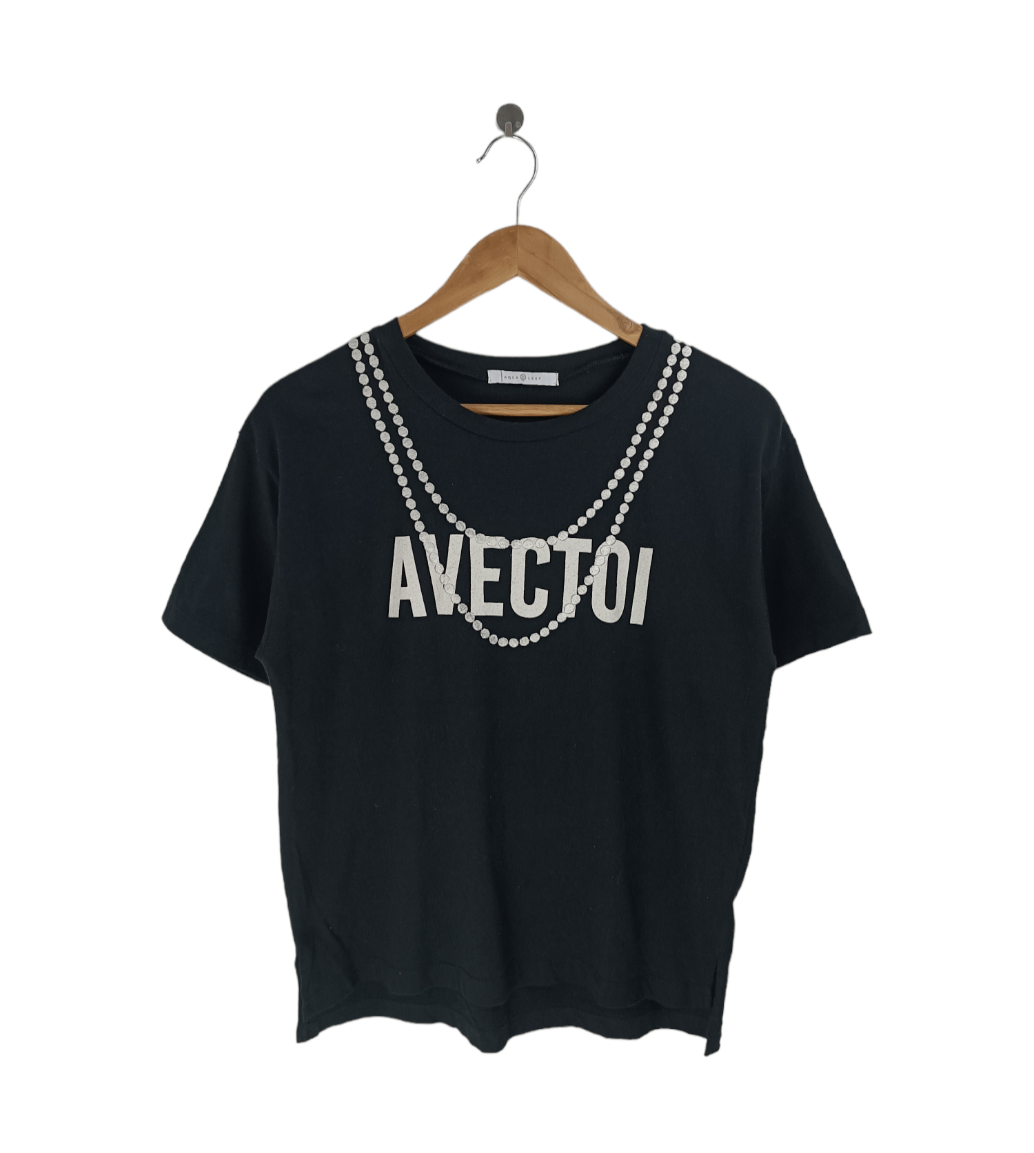 Japanese Brand AVECTOI AQUA LEAF EMBROIDERY TEE Size S / US 4 / IT 40 - 1 Thumbnail