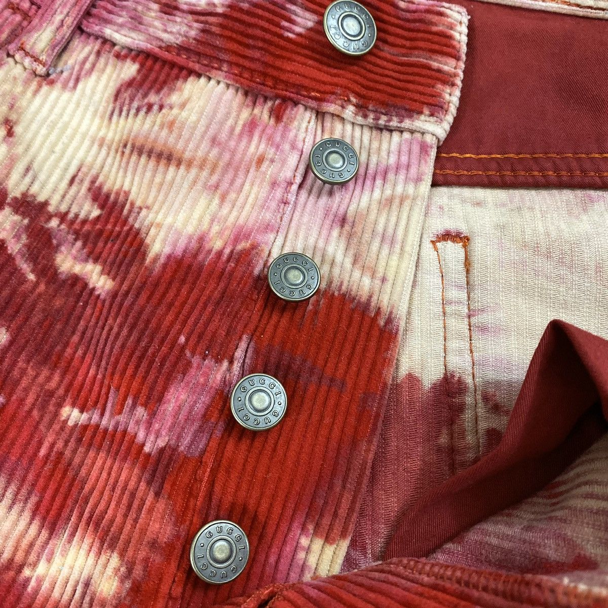 Gucci Gucci Bleached Tie-dye Corduroy Velvet Pants Size US 32 / EU 48 - 5 Thumbnail