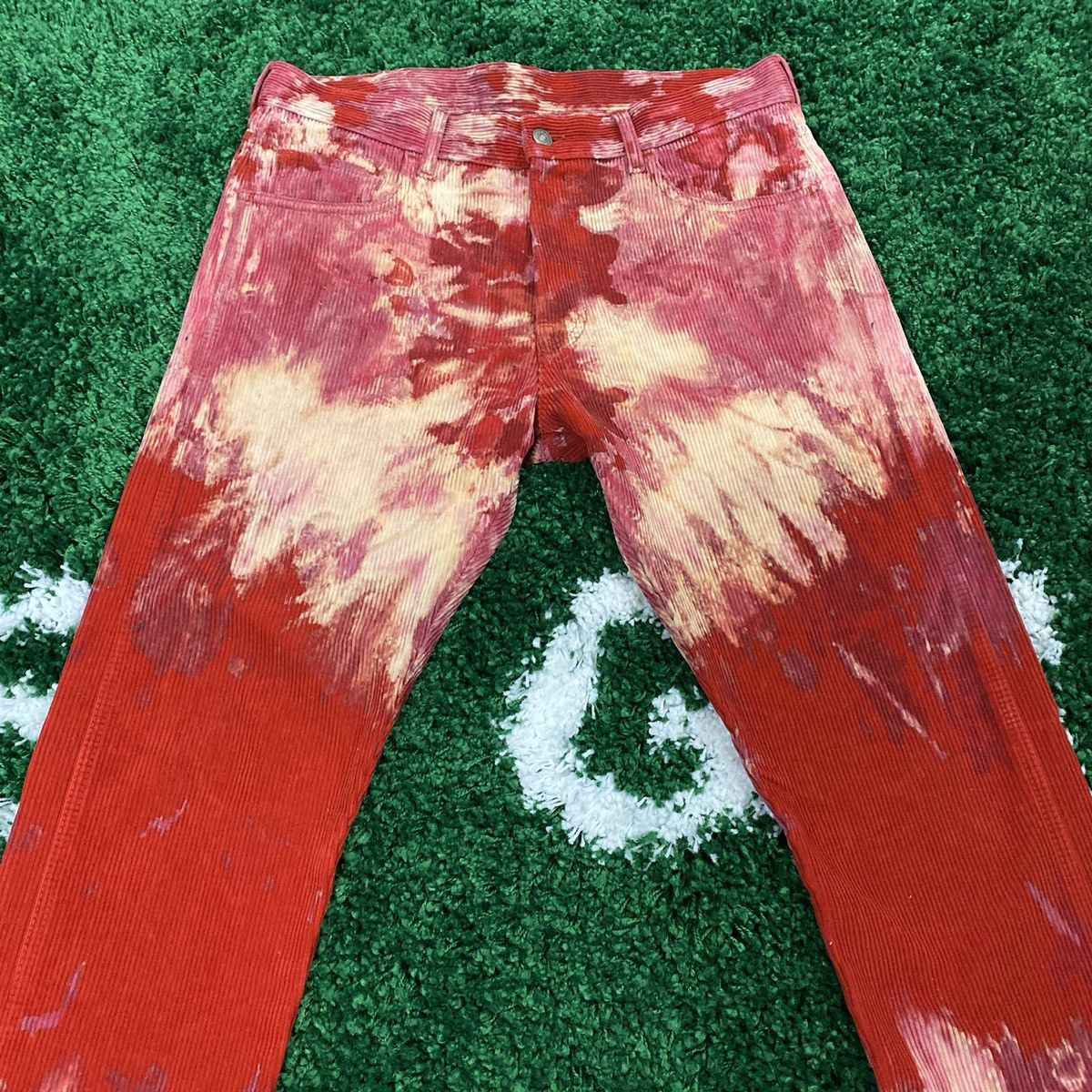 Gucci Gucci Bleached Tie-dye Corduroy Velvet Pants Size US 32 / EU 48 - 3 Thumbnail