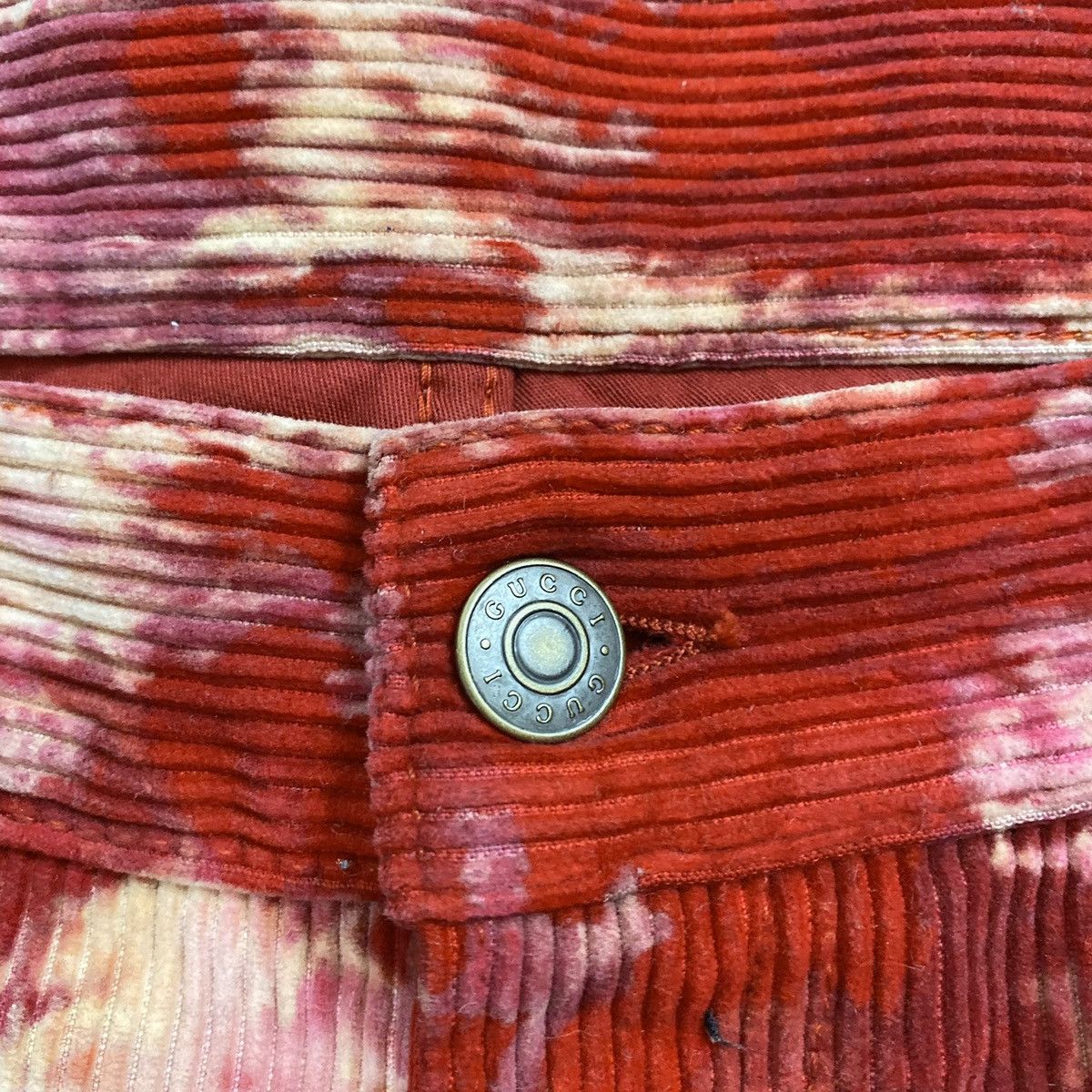 Gucci Gucci Bleached Tie-dye Corduroy Velvet Pants Size US 32 / EU 48 - 4 Thumbnail